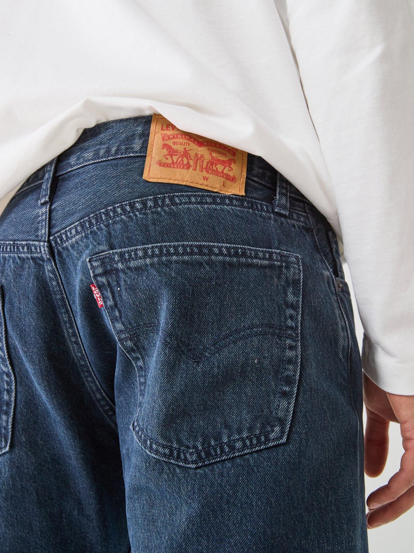 Image 5 of 6 of Levi's Mens 555 Relaxed Straight Jeans - Dark Blue