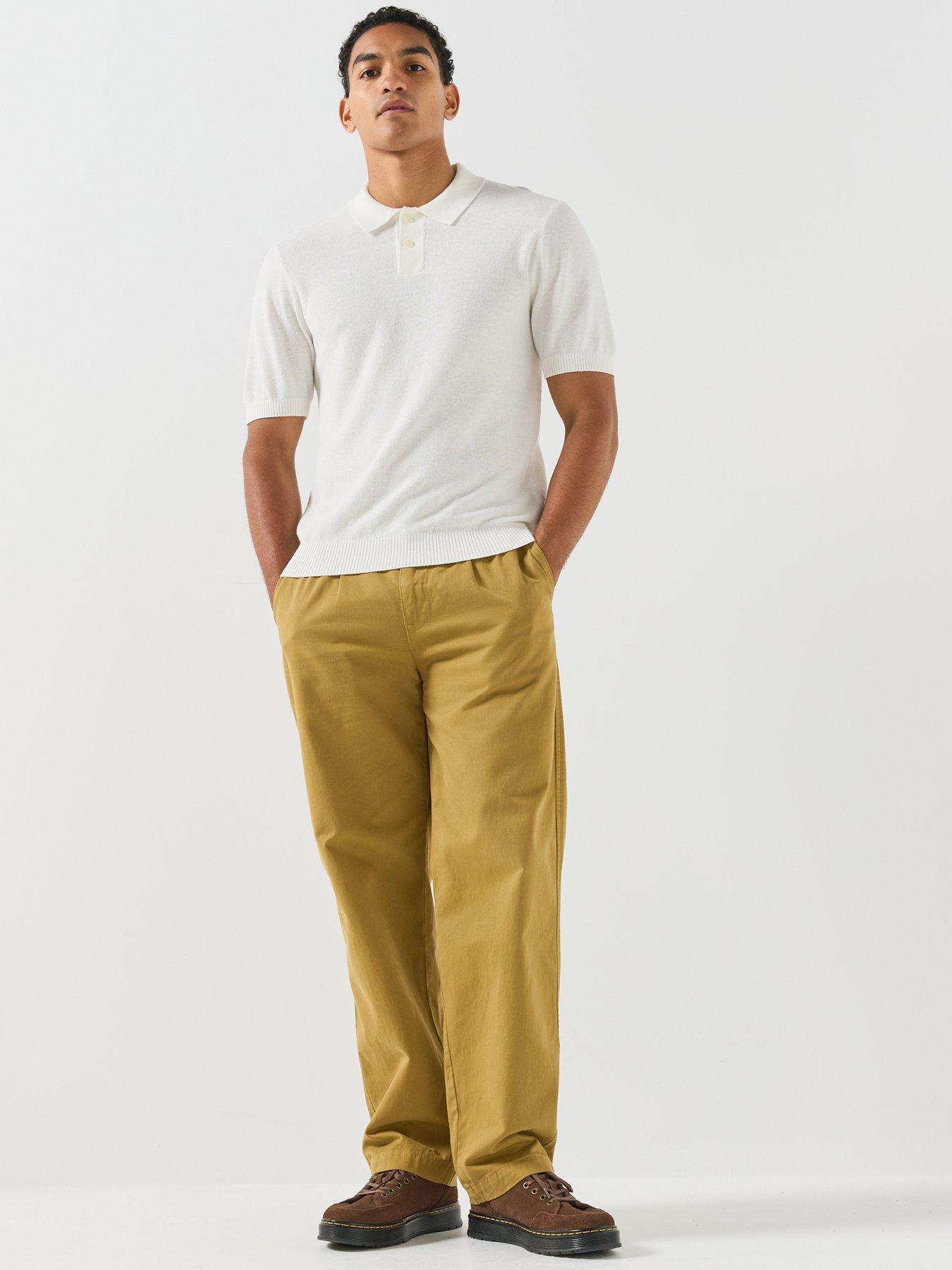 Image 3 of 6 of Levi's Mens Knitted Lightweight Polo Shirt - Cream