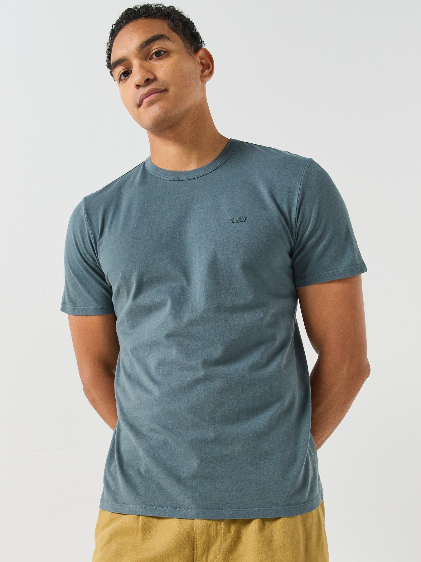 Image 1 of 6 of Levi's Mens 100% Cotton Jersey Crew Neck T-Shirt - Blue