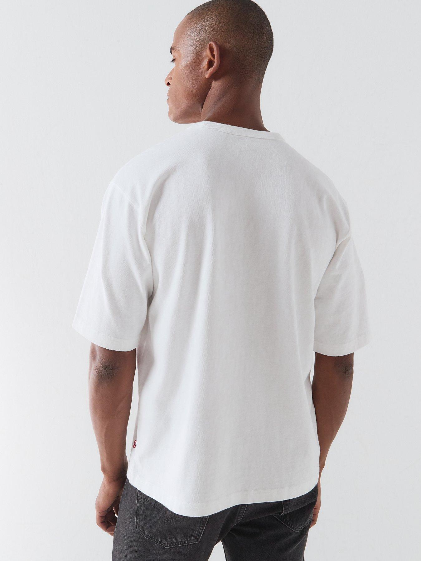 Image 2 of 6 of Levi's Men's Loose Fit Heavyweight Short Sleeve T-Shirt - White