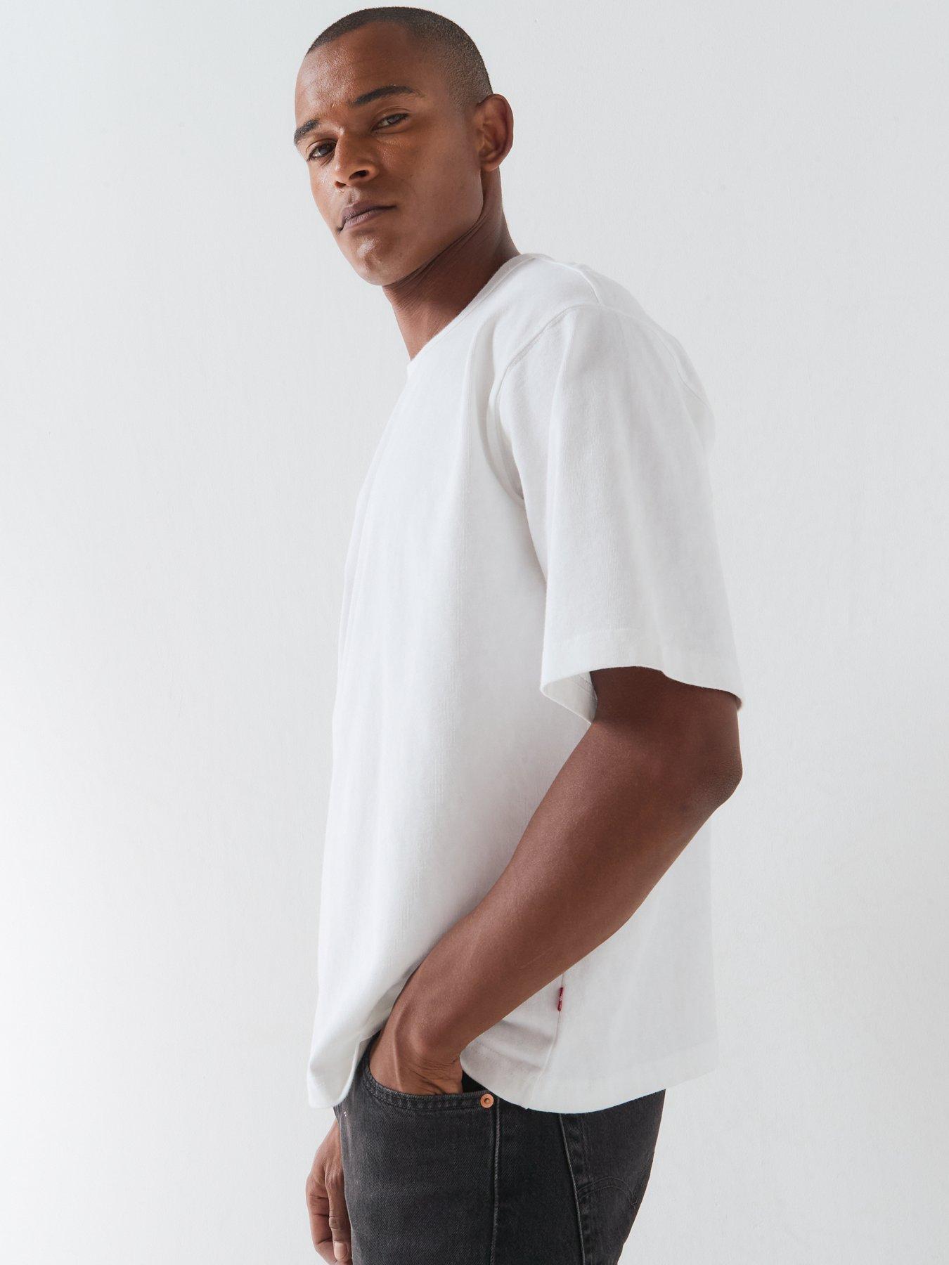 Image 5 of 6 of Levi's Men's Loose Fit Heavyweight Short Sleeve T-Shirt - White