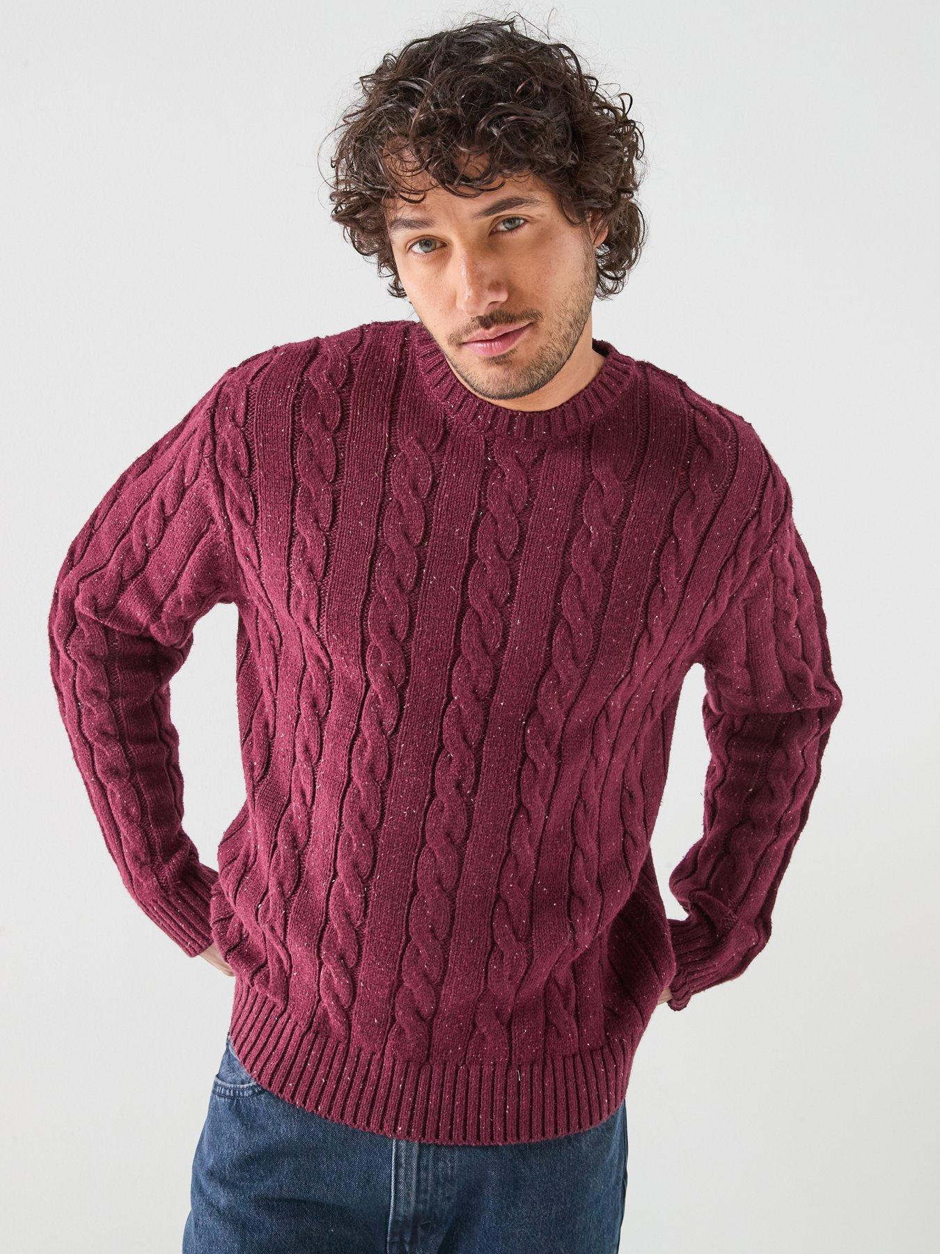 Image 1 of 6 of Levi's Levi's Laurel Fleck Cable Knitted Jumper - Red