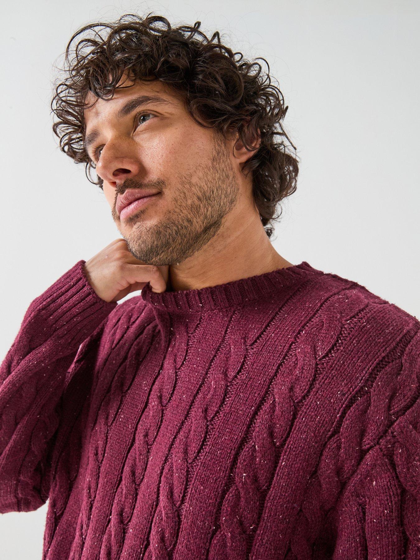 Image 4 of 6 of Levi's Levi's Laurel Fleck Cable Knitted Jumper - Red