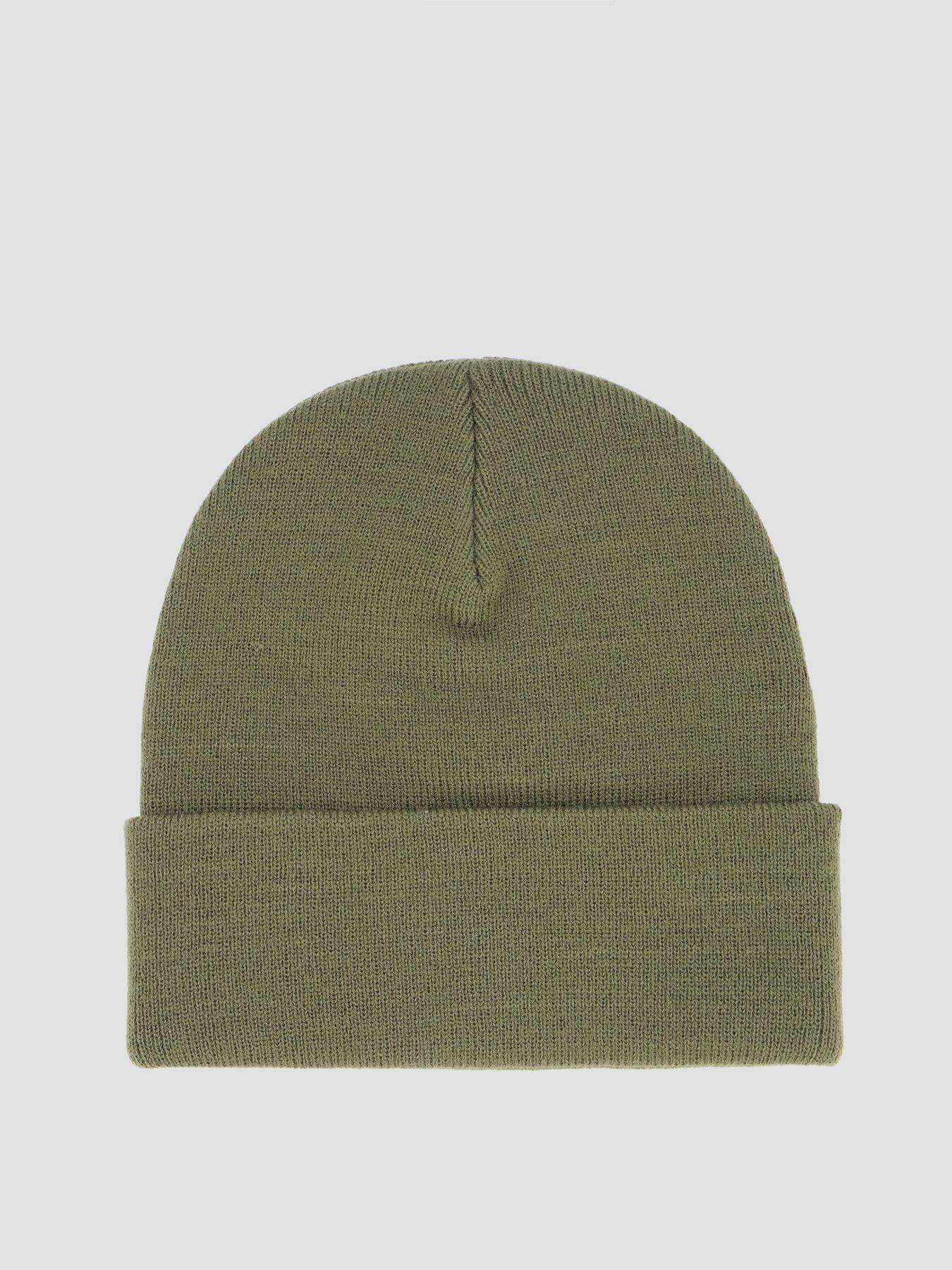Image 2 of 4 of Levi's Mens Embarcadero Knitted Turn-Up Cuff Beanie Hat - Green