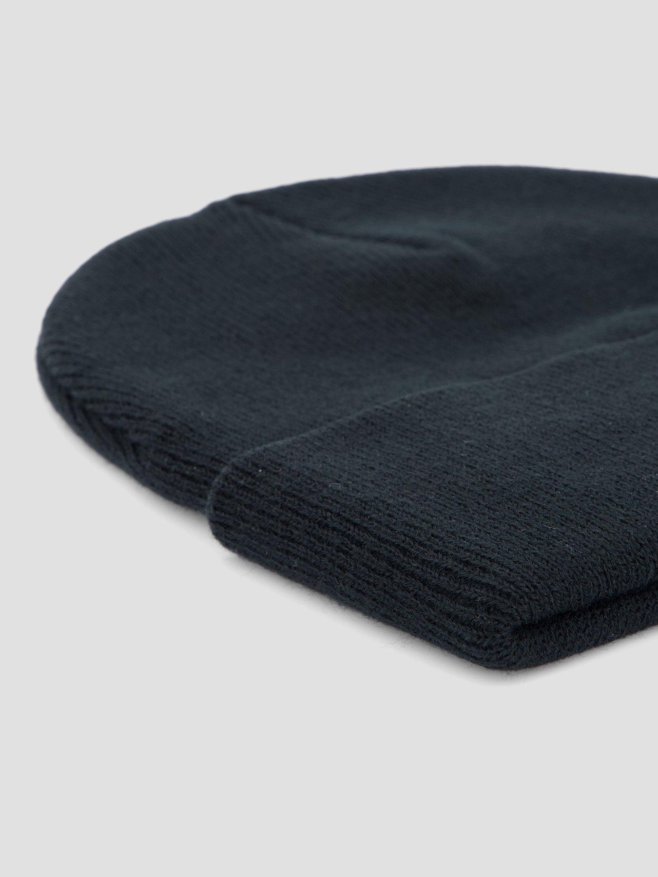 Image 4 of 4 of Levi's Mens Embarcadero Turn-Up Knitted Logo Beanie Hat - Black