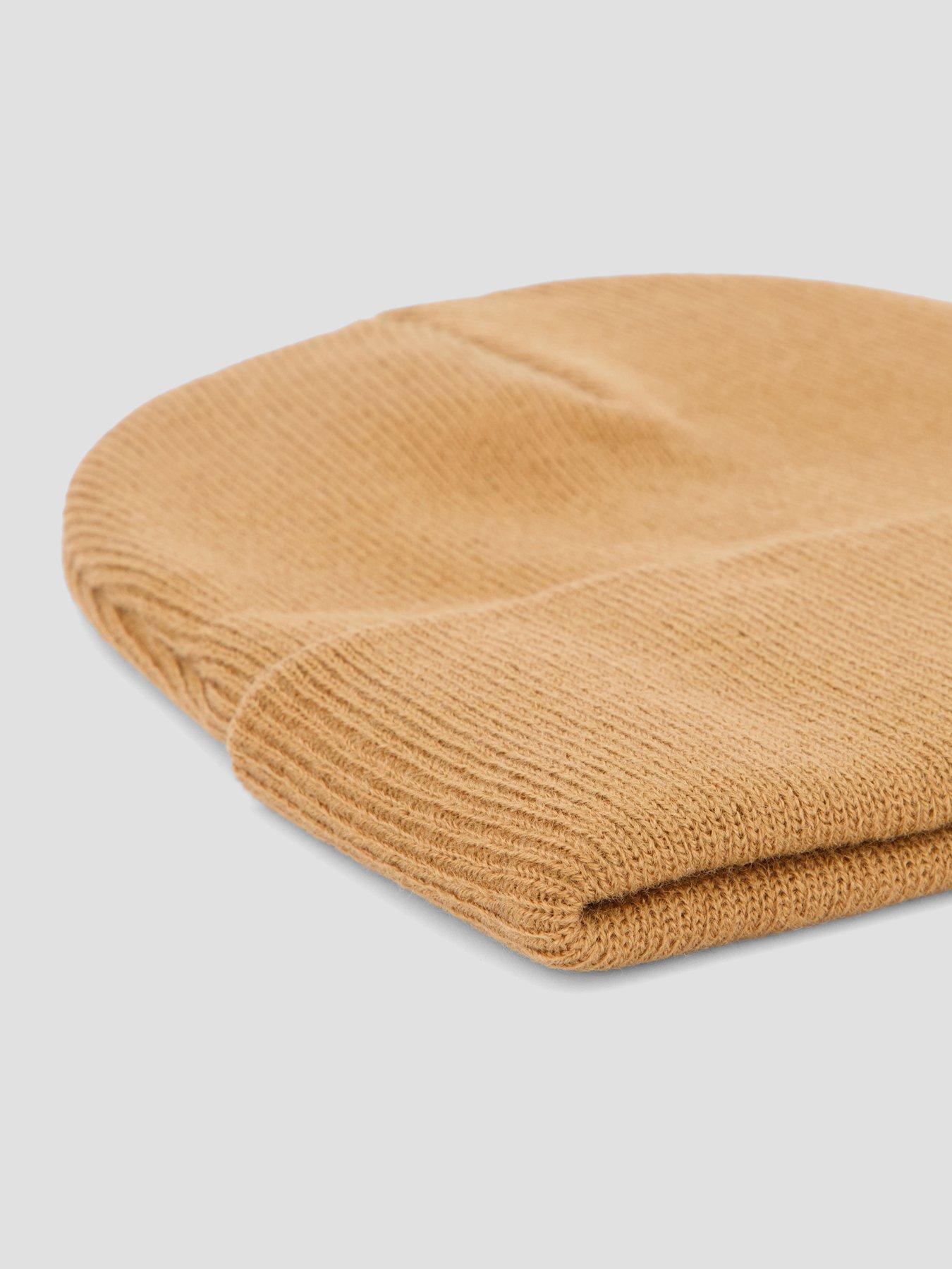 Image 4 of 4 of Levi's Mens Embarcadero Soft Knit Turn-Up Cuff Beanie Hat - Brown