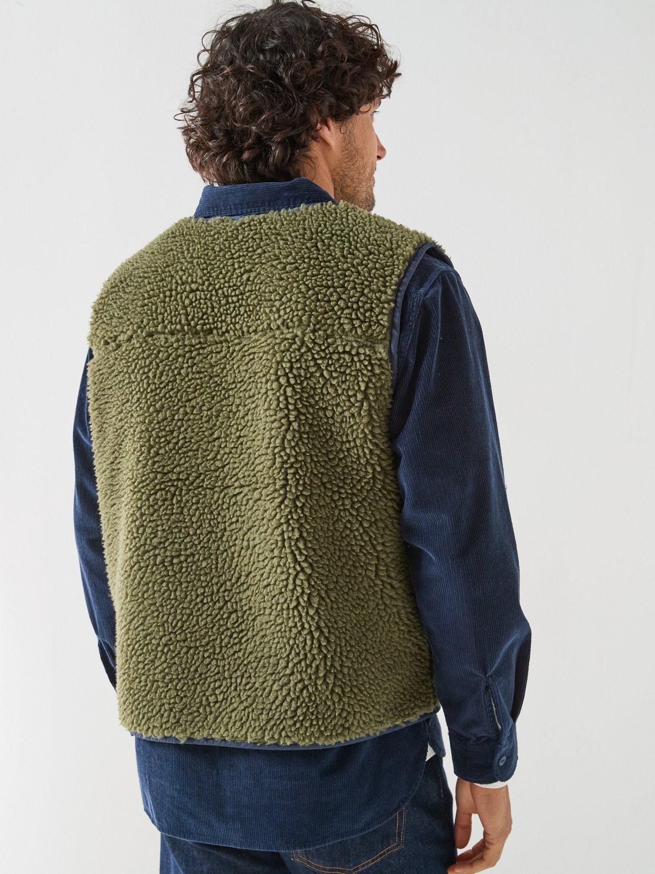 Image 2 of 6 of Levi's Mens Seacliff Sherpa Zip Through Gilet - Brown