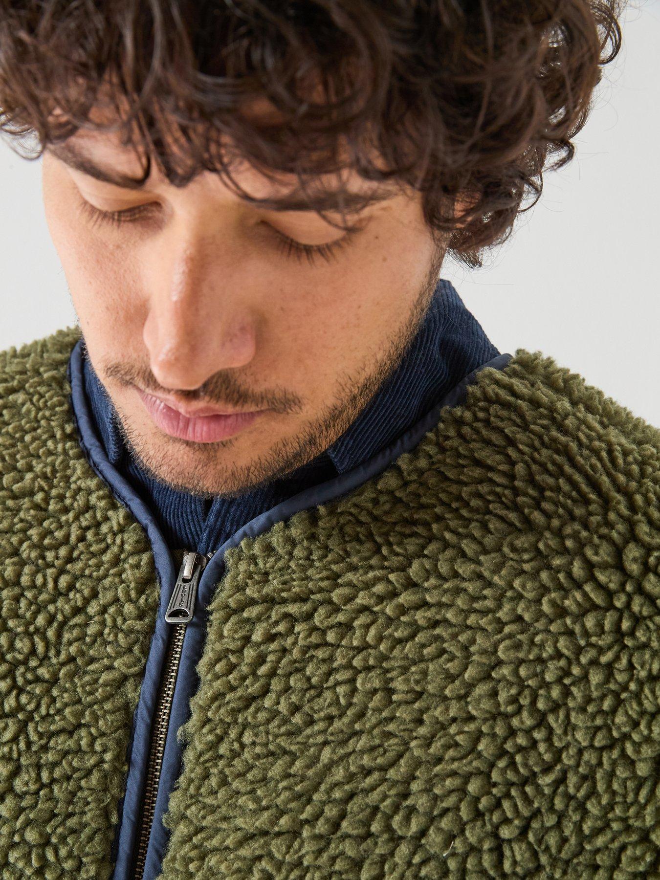 Image 4 of 6 of Levi's Mens Seacliff Sherpa Zip Through Gilet - Brown
