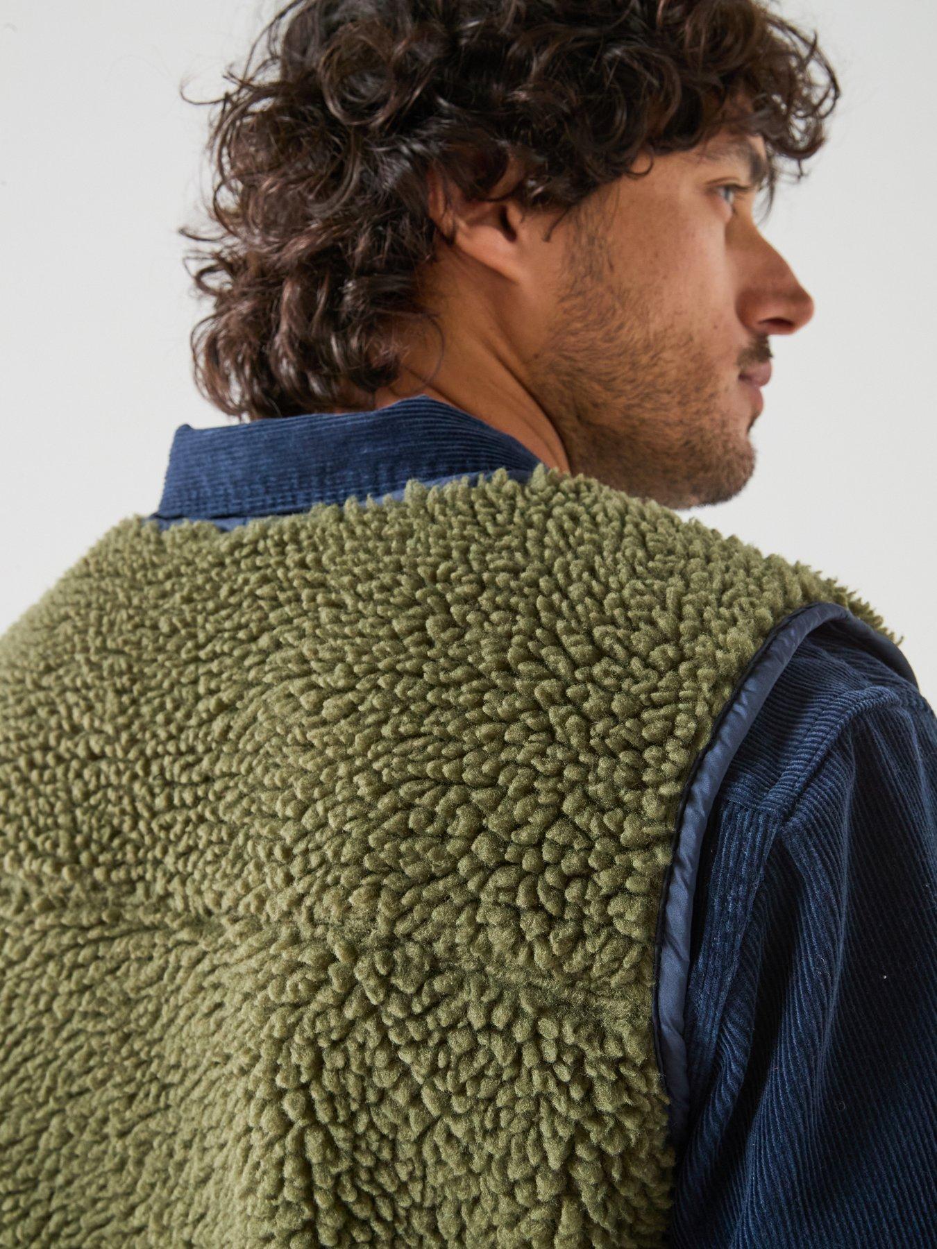 Image 6 of 6 of Levi's Mens Seacliff Sherpa Zip Through Gilet - Brown