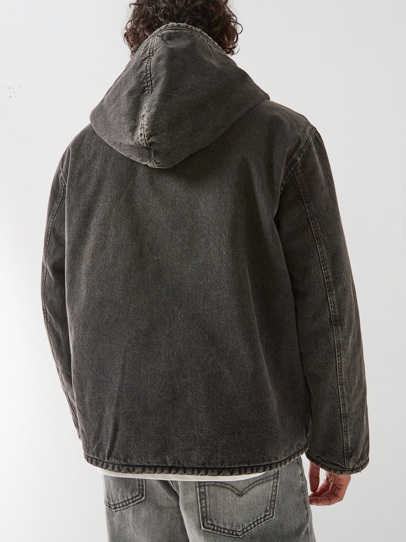 Image 2 of 6 of Levi's Mens Reversible Sherpa Hooded Jacket - Black