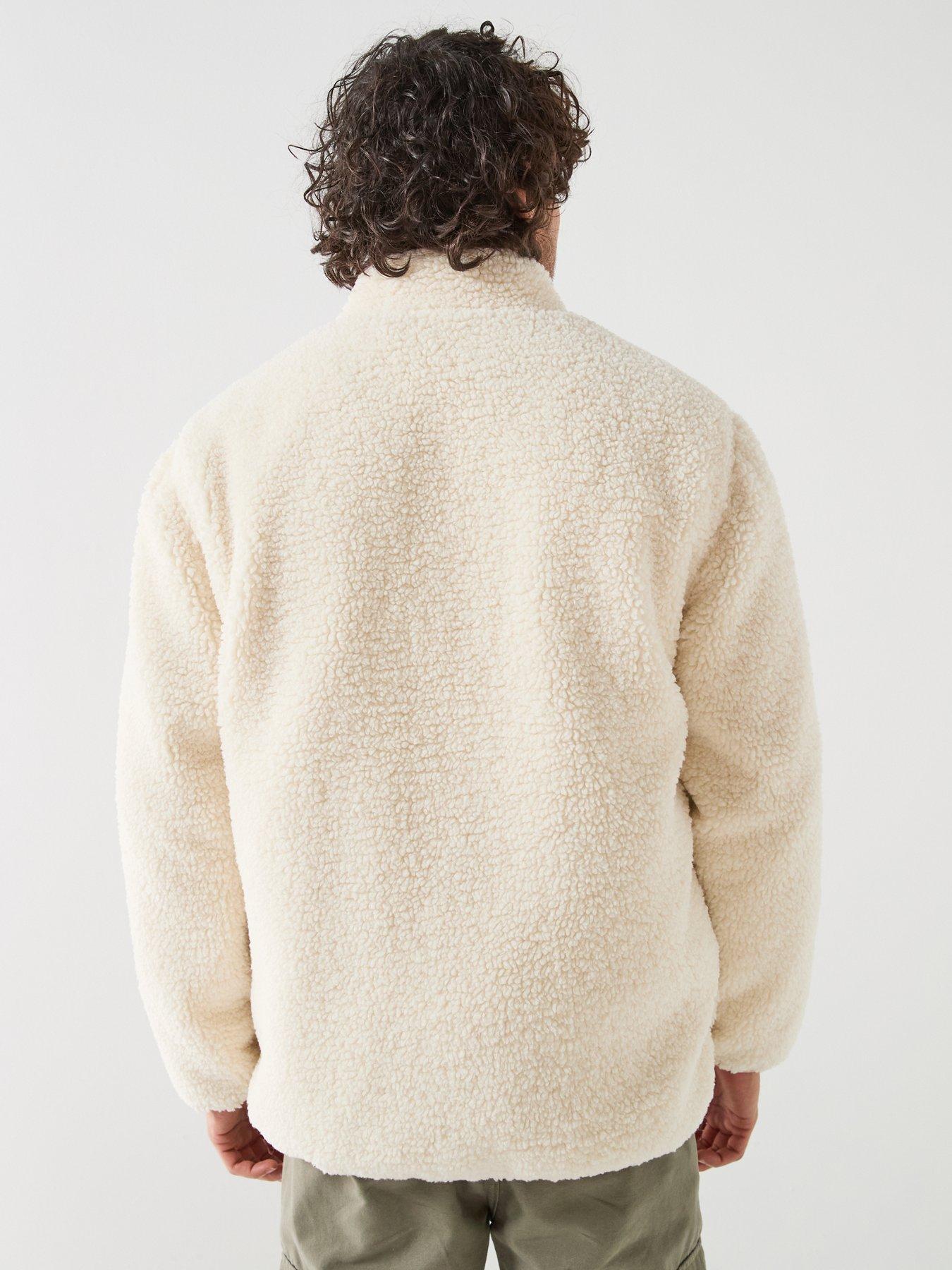 Image 2 of 5 of Levi's Mens Campo Sherpa Fleece Zip Through Jacket - Cream