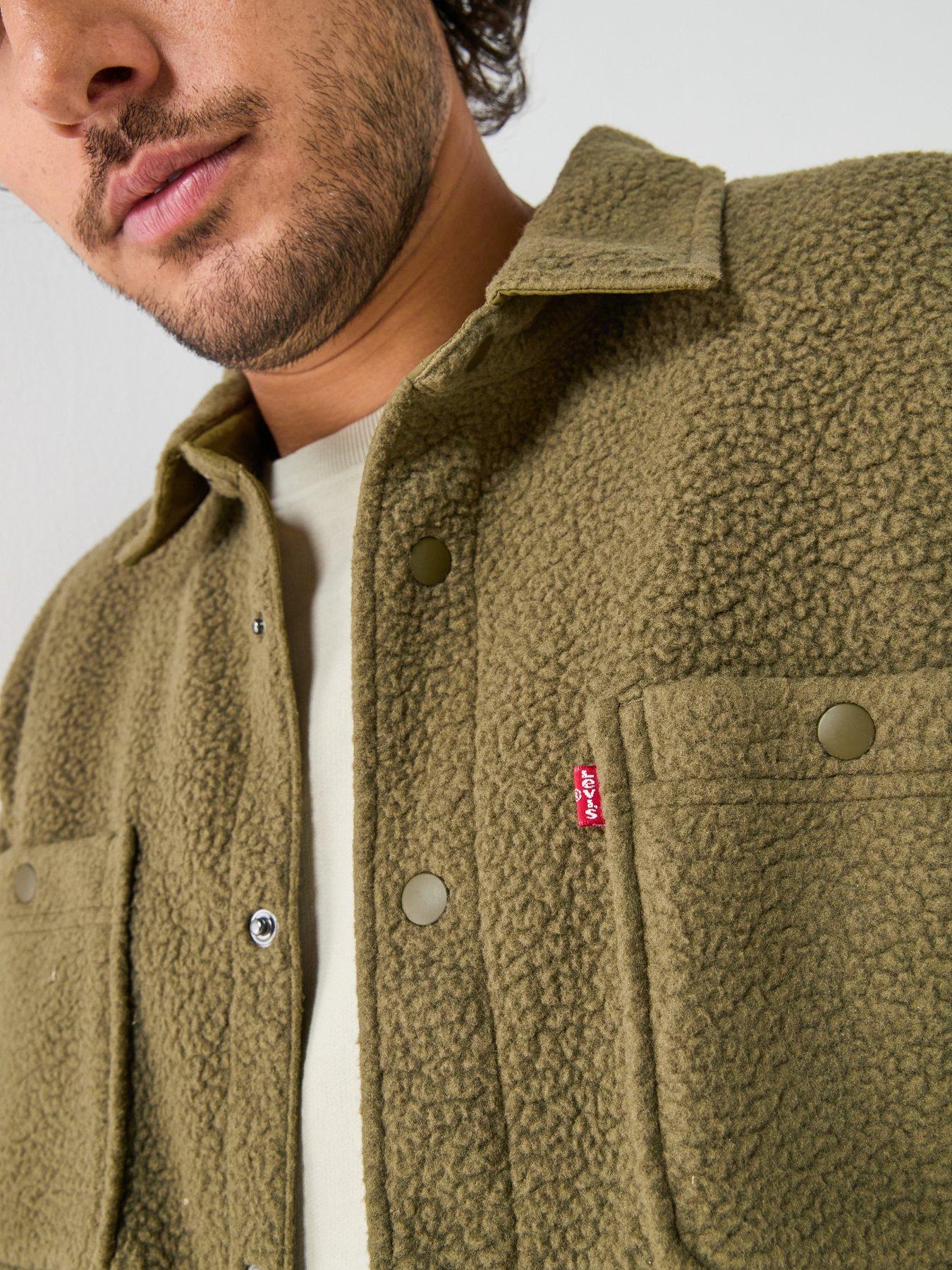 Image 4 of 6 of Levi's Levi's Sherpa Soft Worker Overshirt - Green