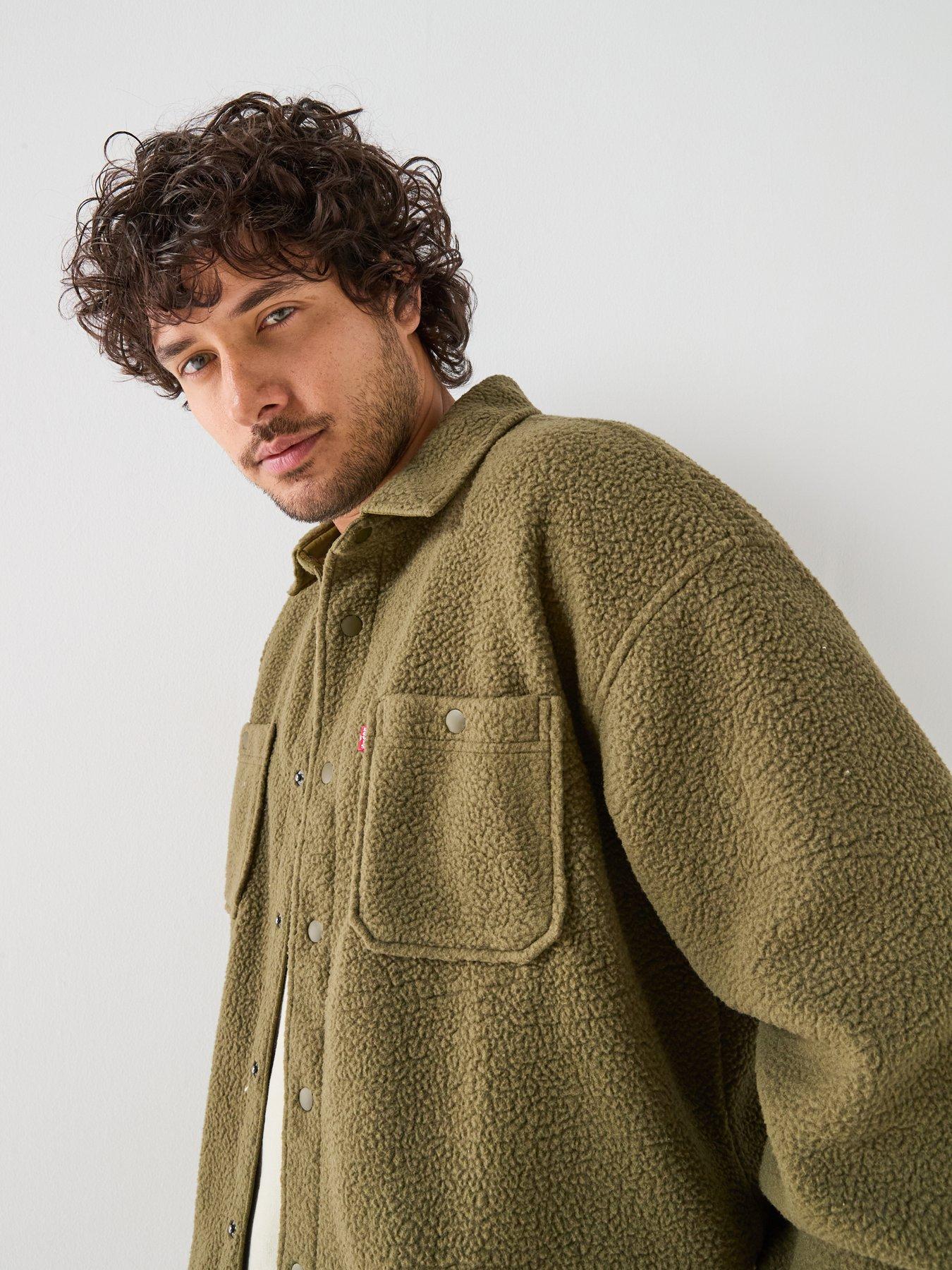 Image 5 of 6 of Levi's Levi's Sherpa Soft Worker Overshirt - Green