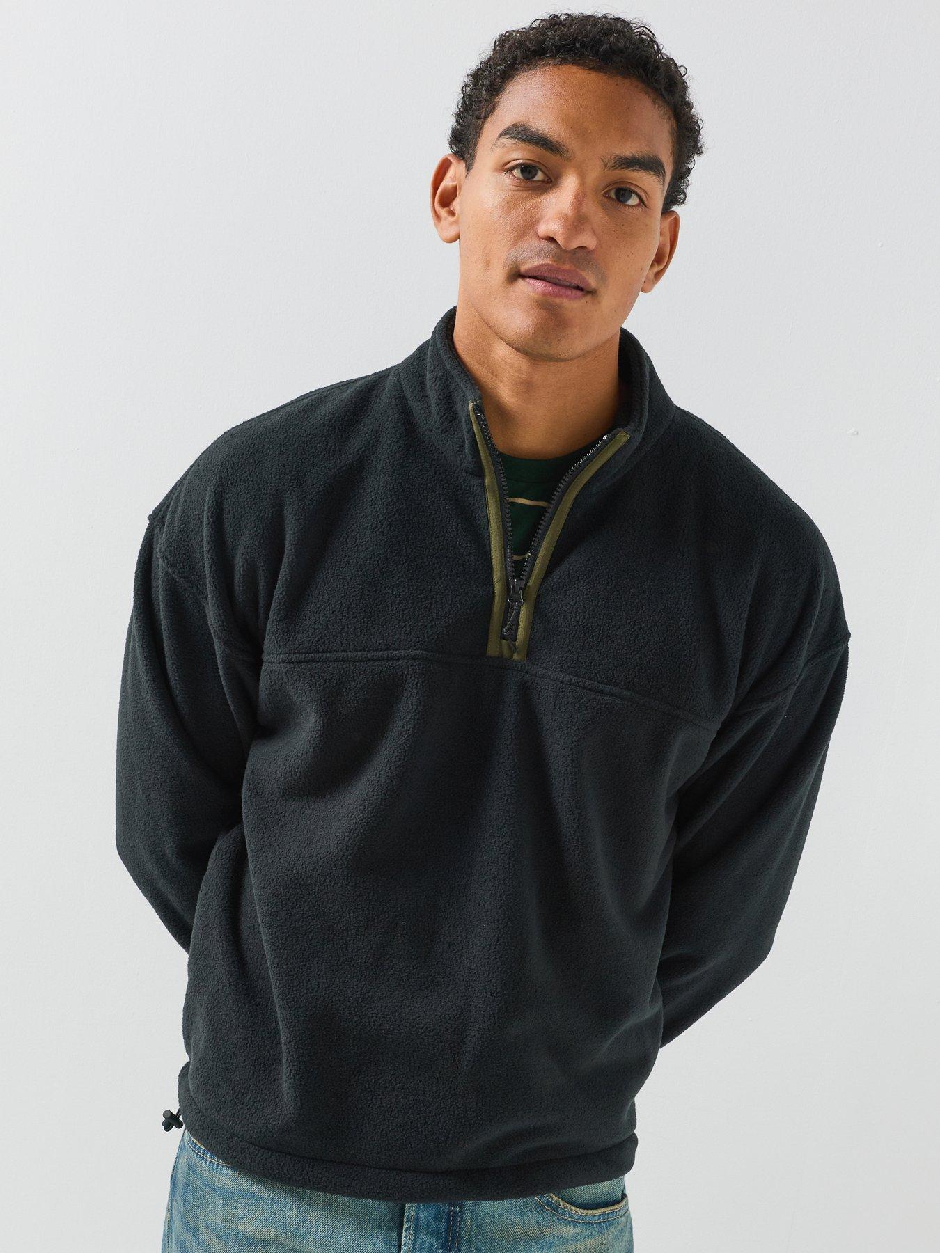 Image 1 of 6 of Levi's Levi's Redwood 1/4 Zip Fleece Sweatshirt - Black