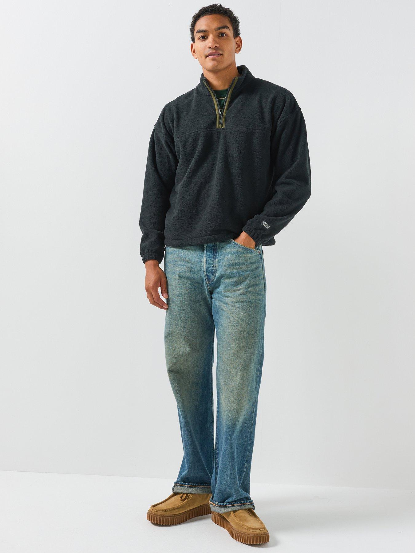 Image 3 of 6 of Levi's Levi's Redwood 1/4 Zip Fleece Sweatshirt - Black