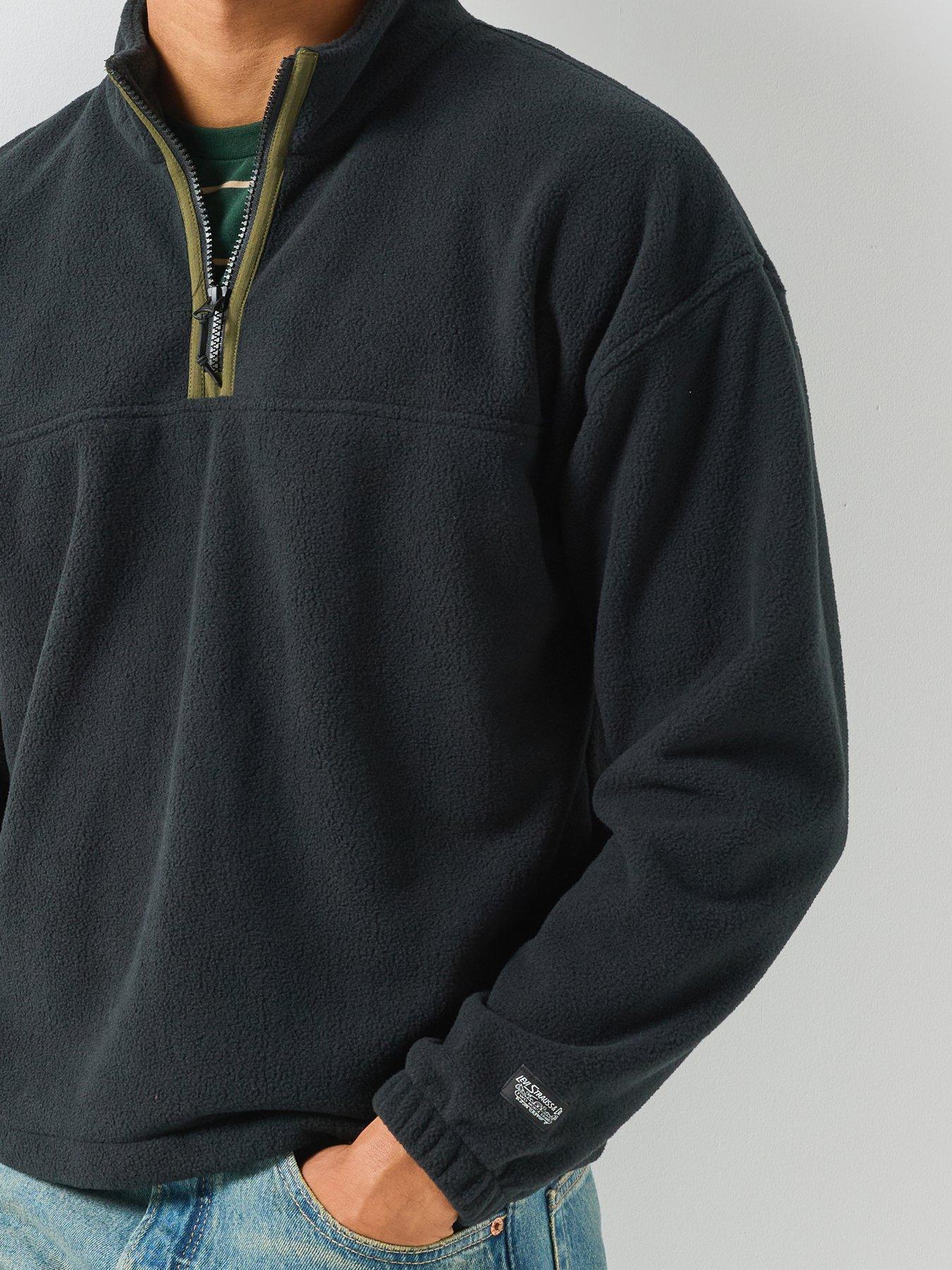 Image 6 of 6 of Levi's Levi's Redwood 1/4 Zip Fleece Sweatshirt - Black