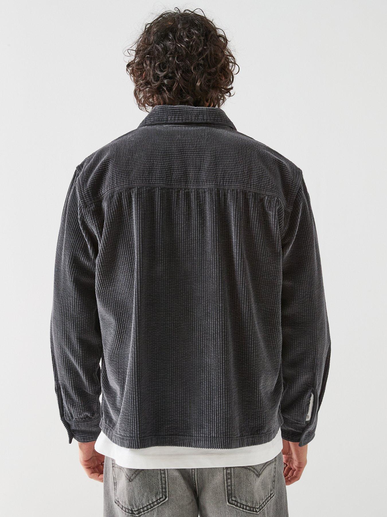Image 2 of 6 of Levi's Levi's Mens Zip-Up Cord Long Sleeve Shirt - Black