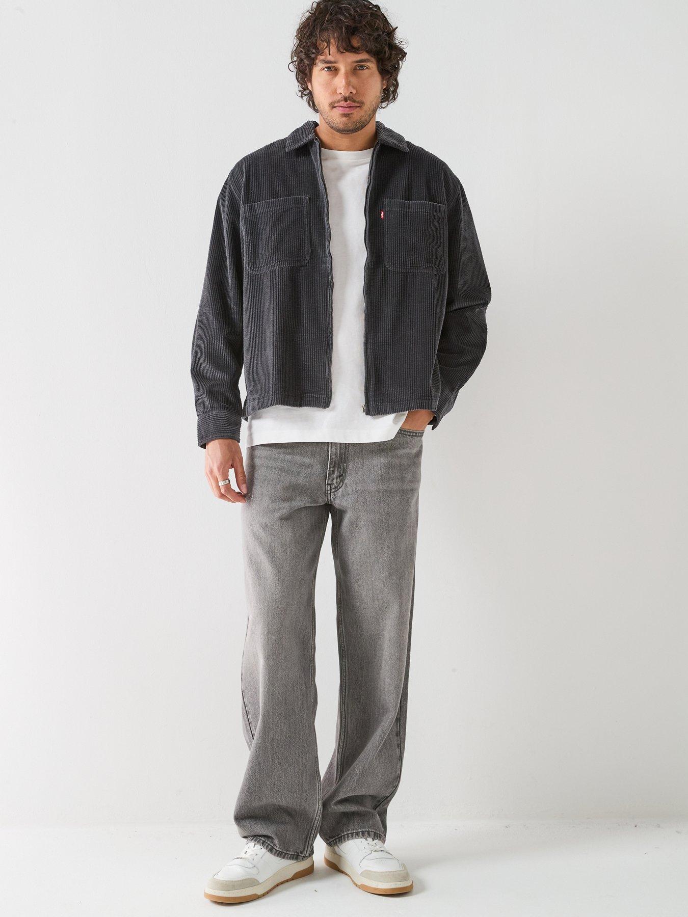 Image 3 of 6 of Levi's Levi's Mens Zip-Up Cord Long Sleeve Shirt - Black