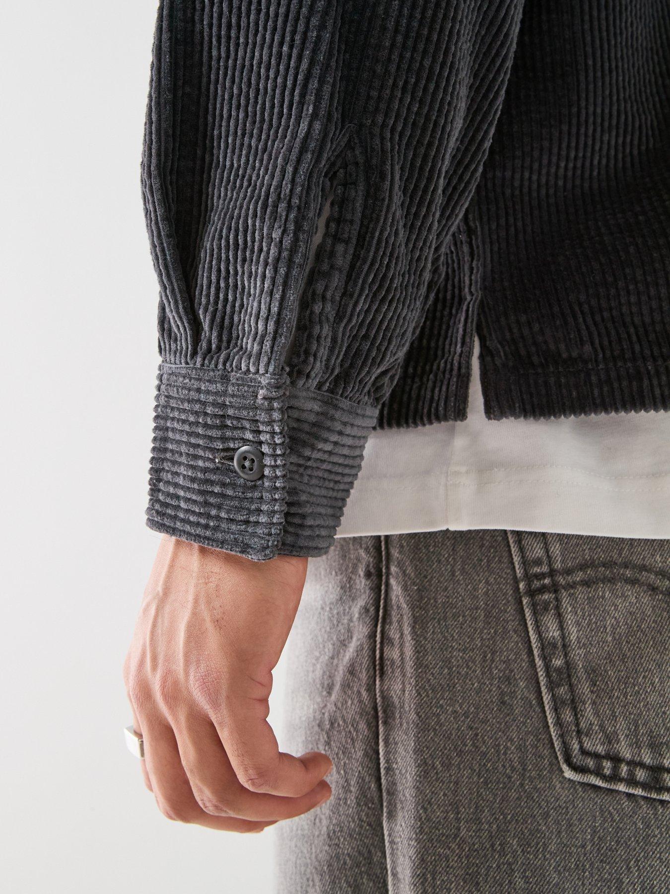 Image 6 of 6 of Levi's Levi's Mens Zip-Up Cord Long Sleeve Shirt - Black