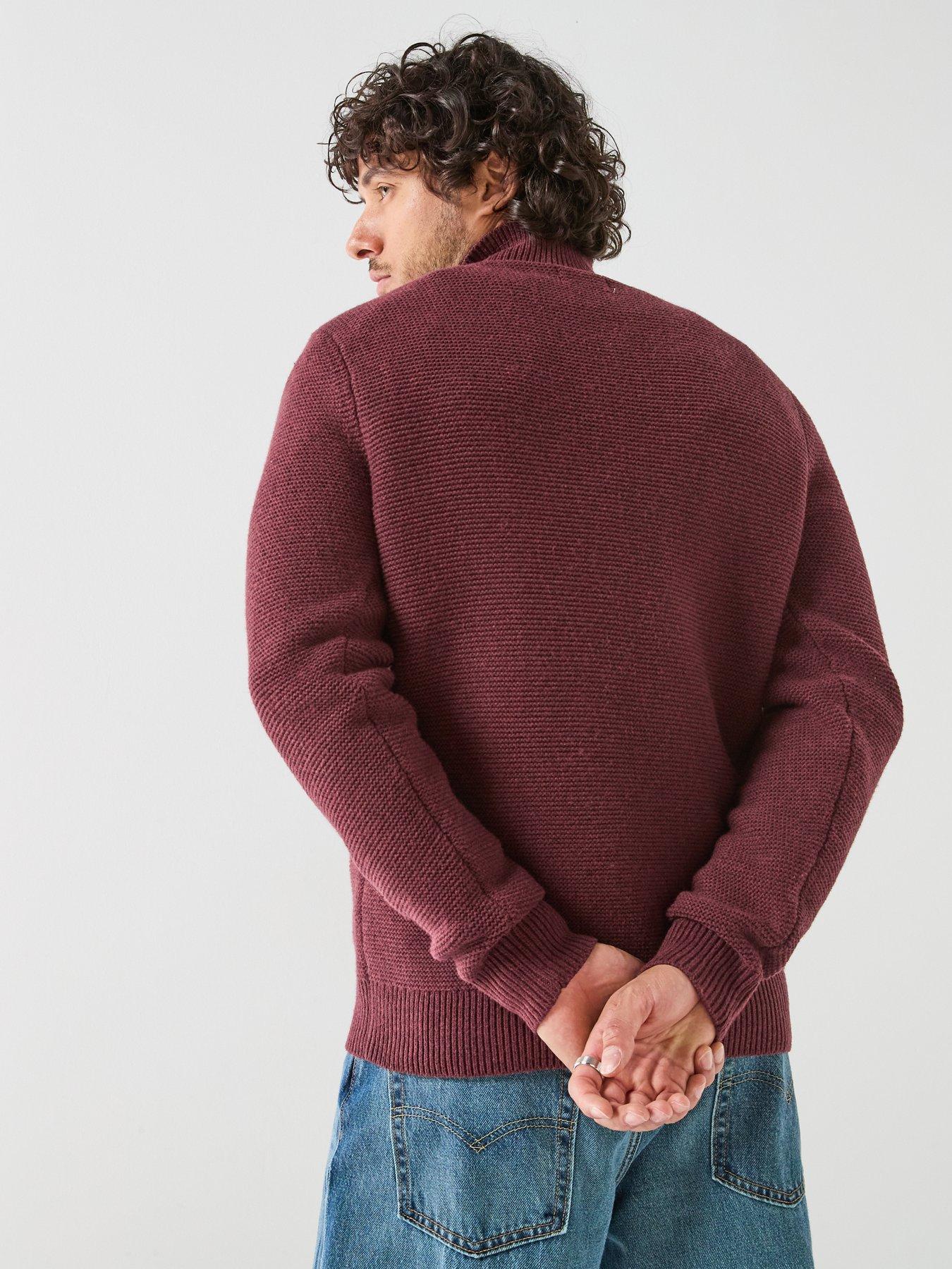 Image 2 of 5 of Levi's Levi's Housemark 1/4 Zip Heavy Knitted Jumper - Red