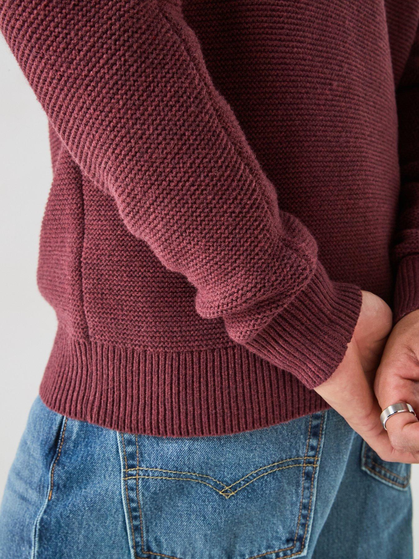 Image 5 of 5 of Levi's Levi's Housemark 1/4 Zip Heavy Knitted Jumper - Red
