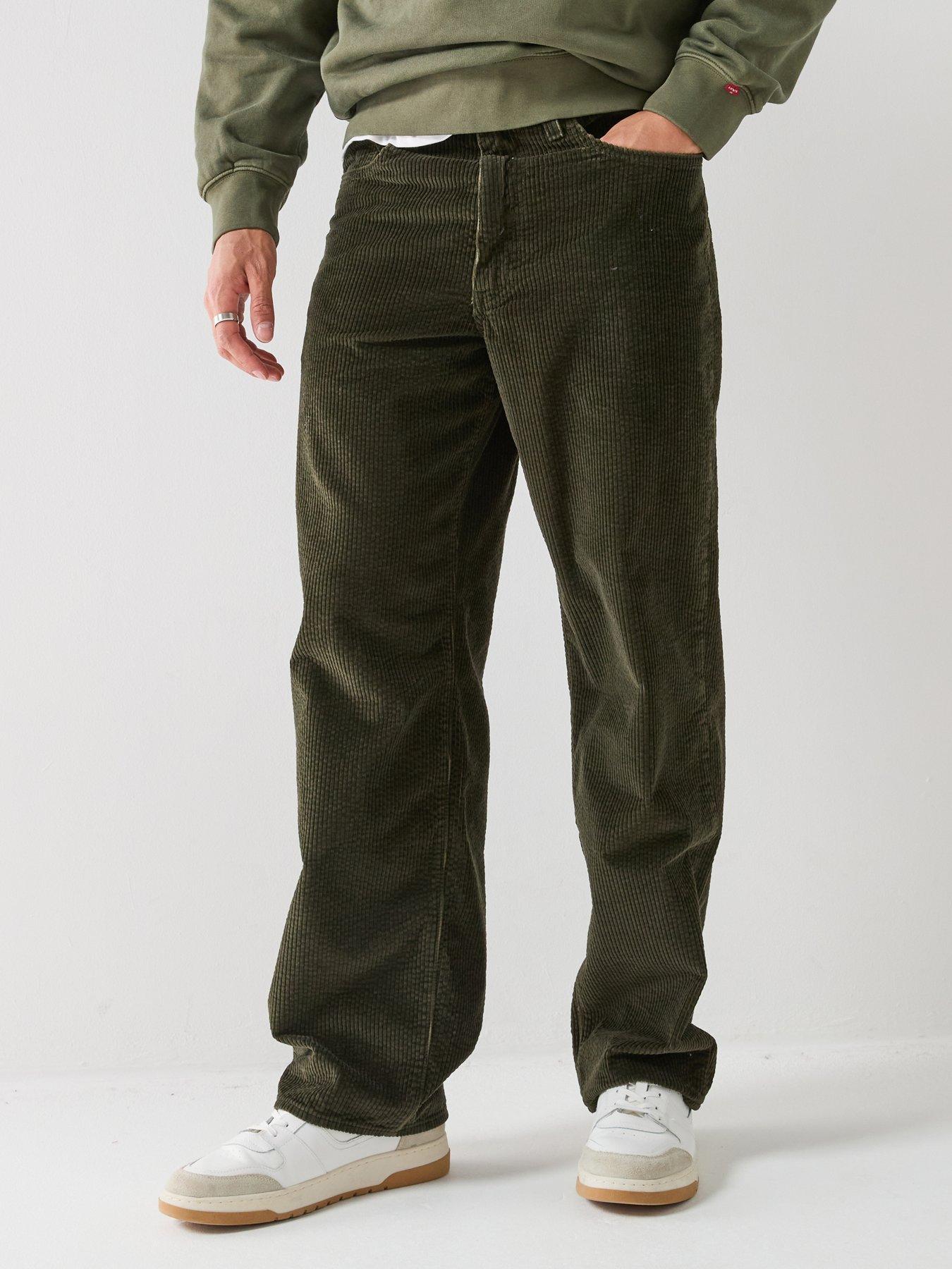 Image 1 of 6 of Levi's Mens 578 Baggy Fit Corduroy Mid Rise Trousers - Dark Green