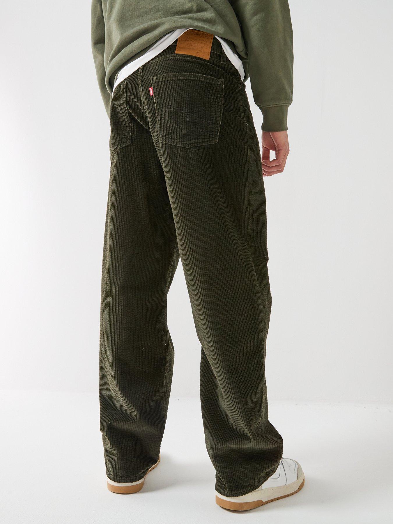 Image 2 of 6 of Levi's Mens 578 Baggy Fit Corduroy Mid Rise Trousers - Dark Green