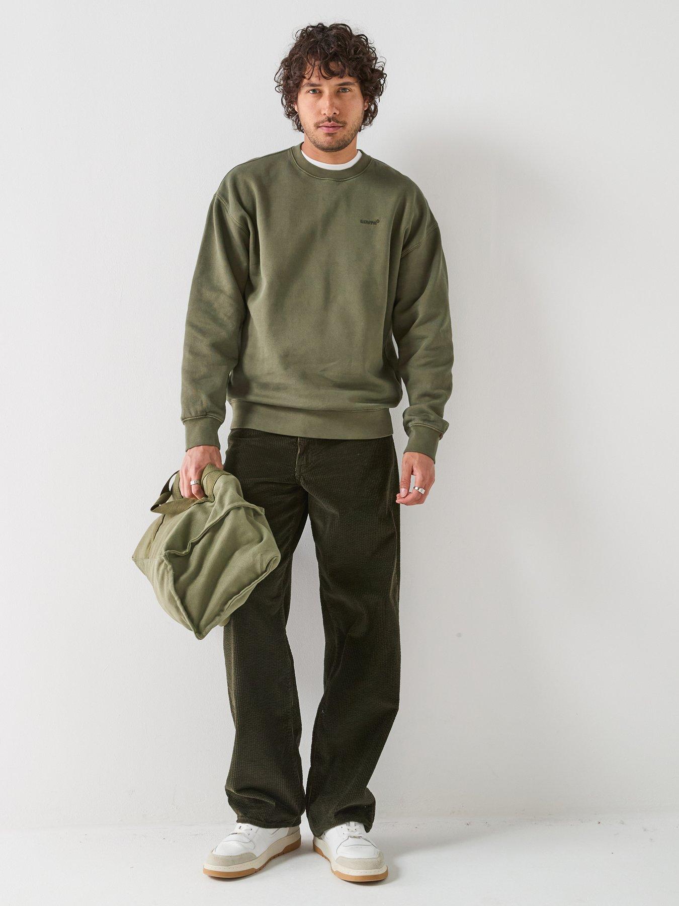 Image 3 of 6 of Levi's Mens 578 Baggy Fit Corduroy Mid Rise Trousers - Dark Green