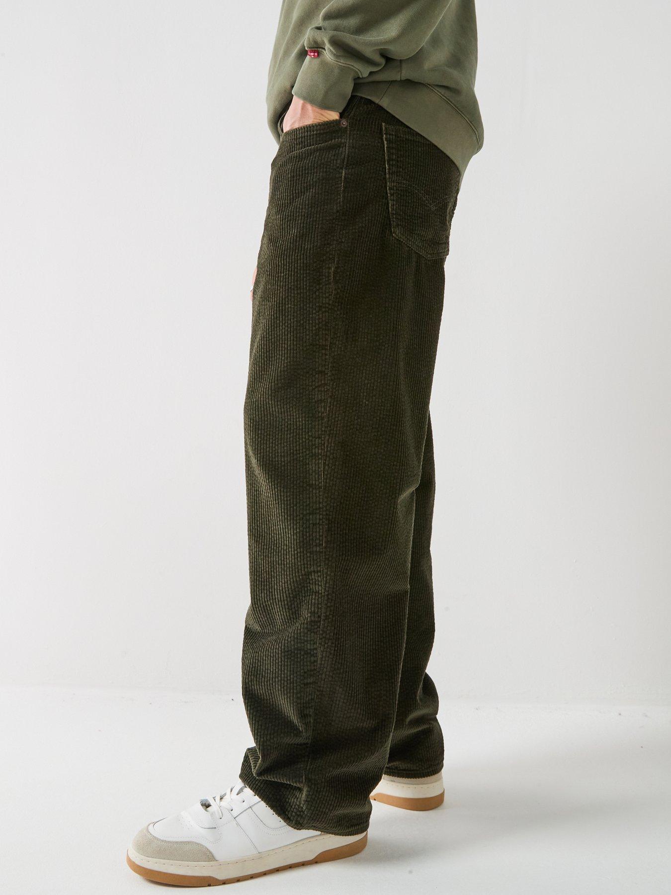 Image 5 of 6 of Levi's Mens 578 Baggy Fit Corduroy Mid Rise Trousers - Dark Green