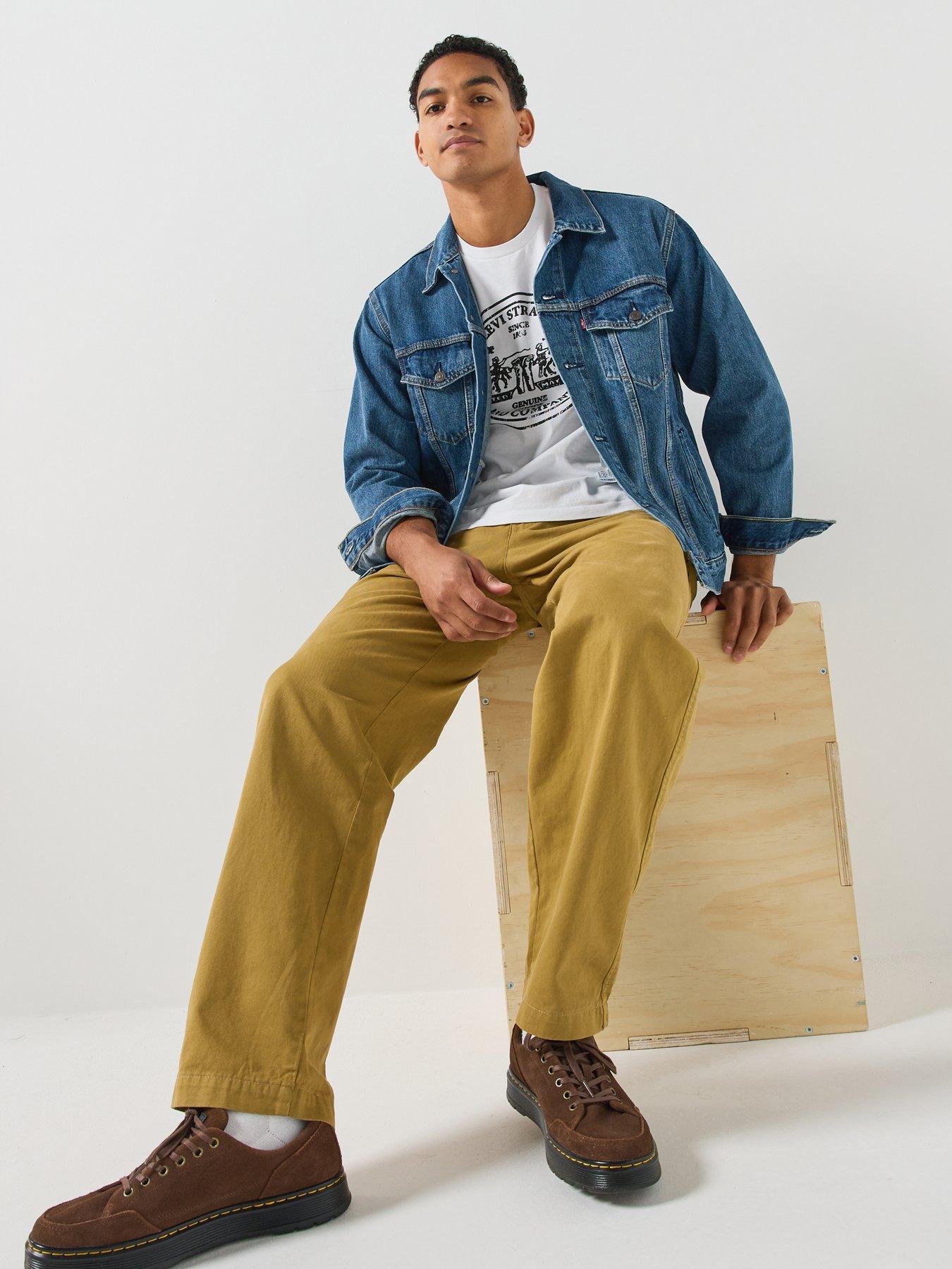 Image 6 of 6 of Levi's Mens Relaxed Fit Cotton Denim Trucker Jacket - Dark Blue