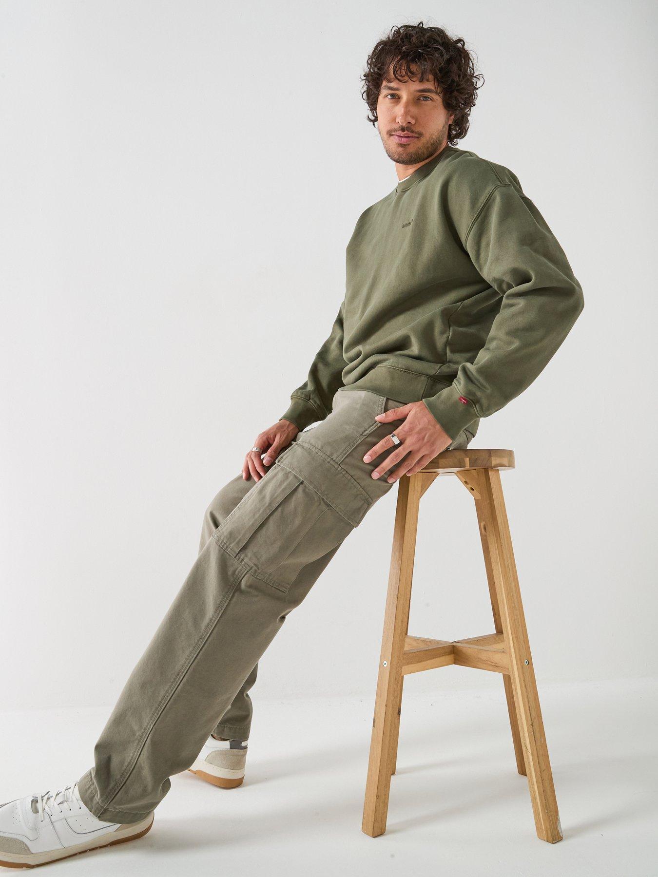 Image 6 of 6 of Levi's Levi's Authentic Relaxed Fit Crew Sweatshirt - Green