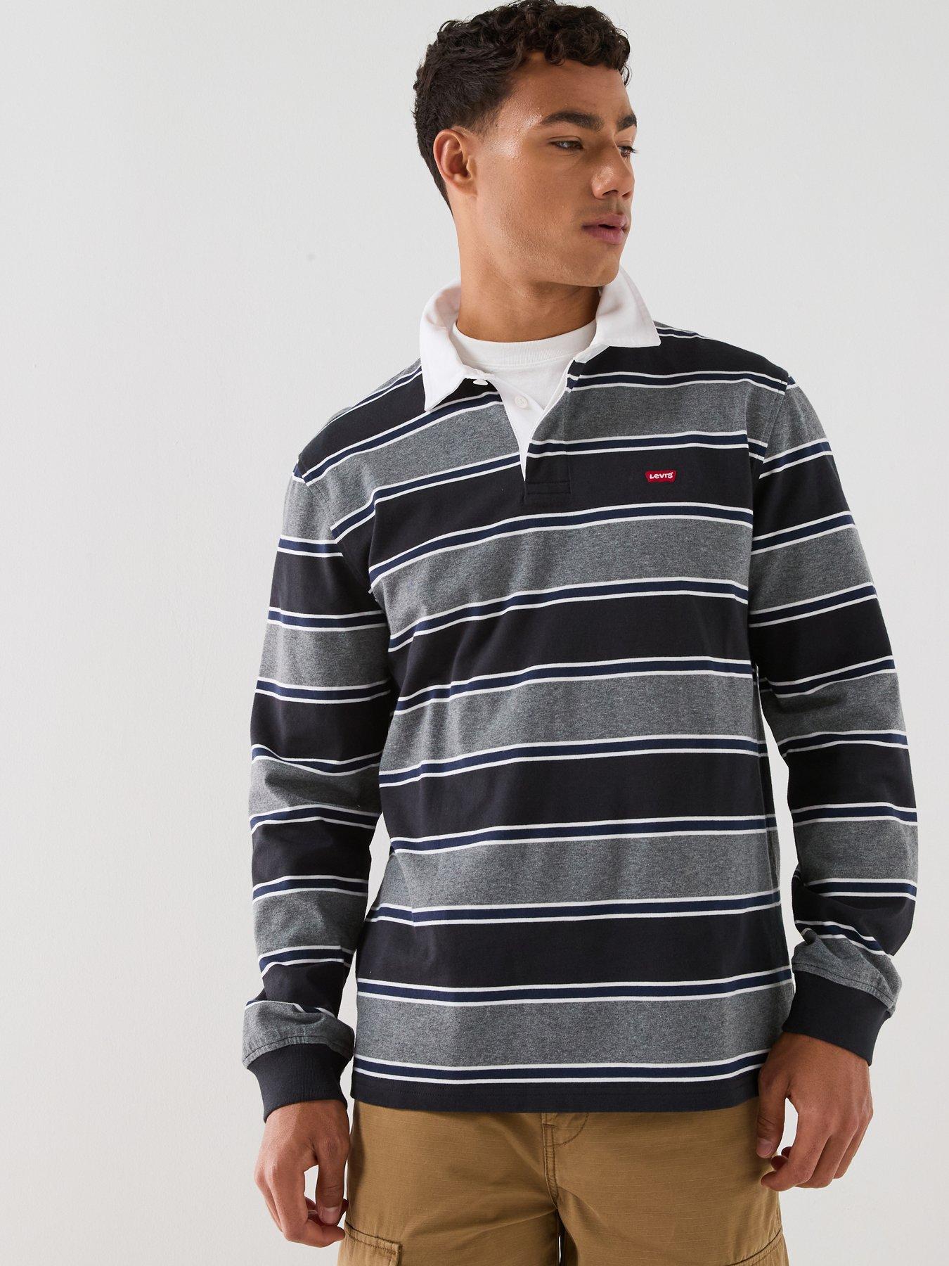 Image 1 of 5 of Levi's Men's Classic Stripe Rugby Long Sleeve Polo Shirt - Multi