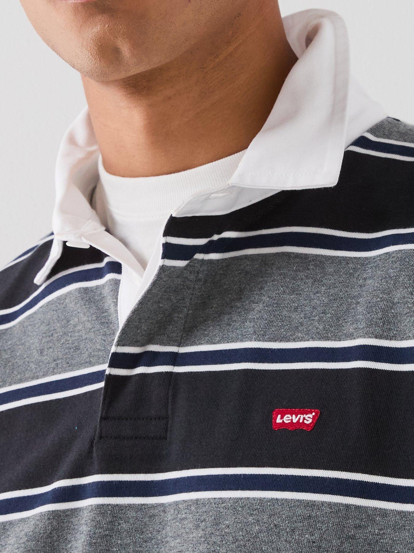 Image 4 of 5 of Levi's Men's Classic Stripe Rugby Long Sleeve Polo Shirt - Multi