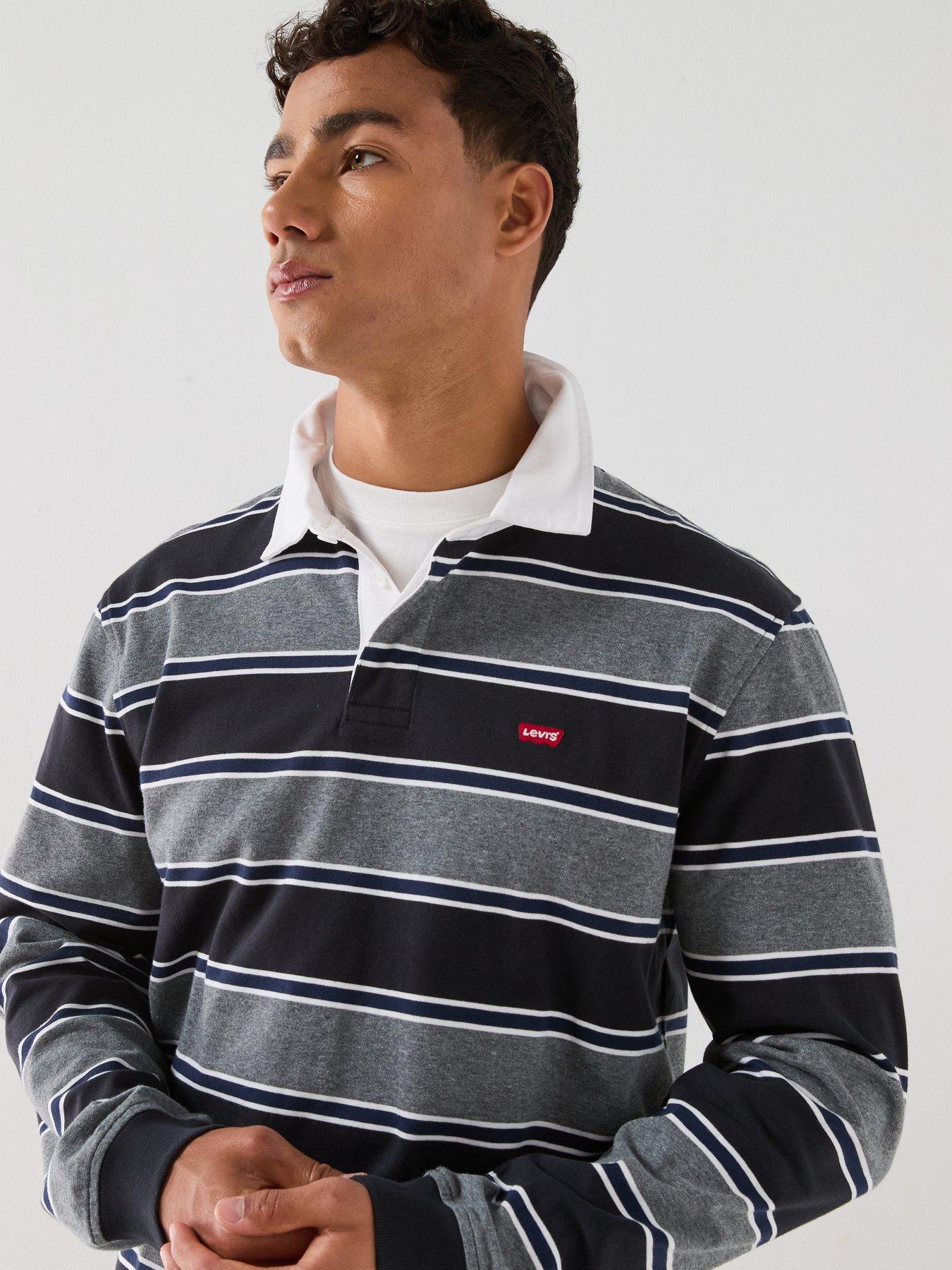 Image 5 of 5 of Levi's Men's Classic Stripe Rugby Long Sleeve Polo Shirt - Multi