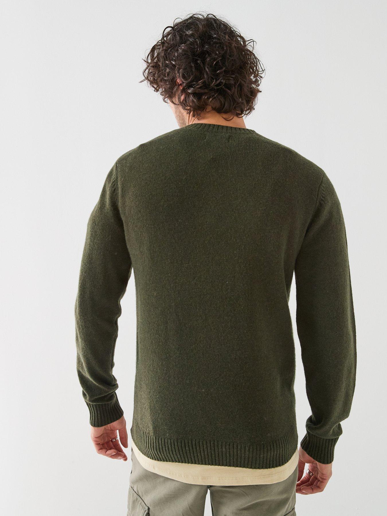 Image 2 of 6 of Levi's Mens Housemark Logo Wool Blend Jumper - Green