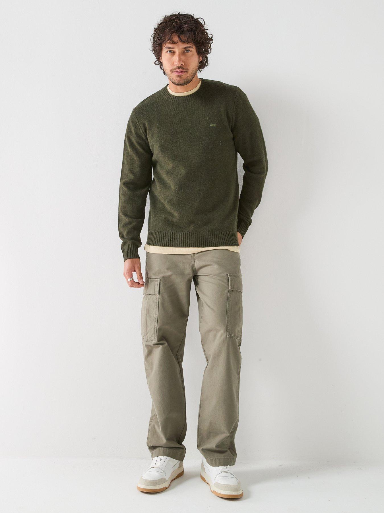Image 3 of 6 of Levi's Mens Housemark Logo Wool Blend Jumper - Green