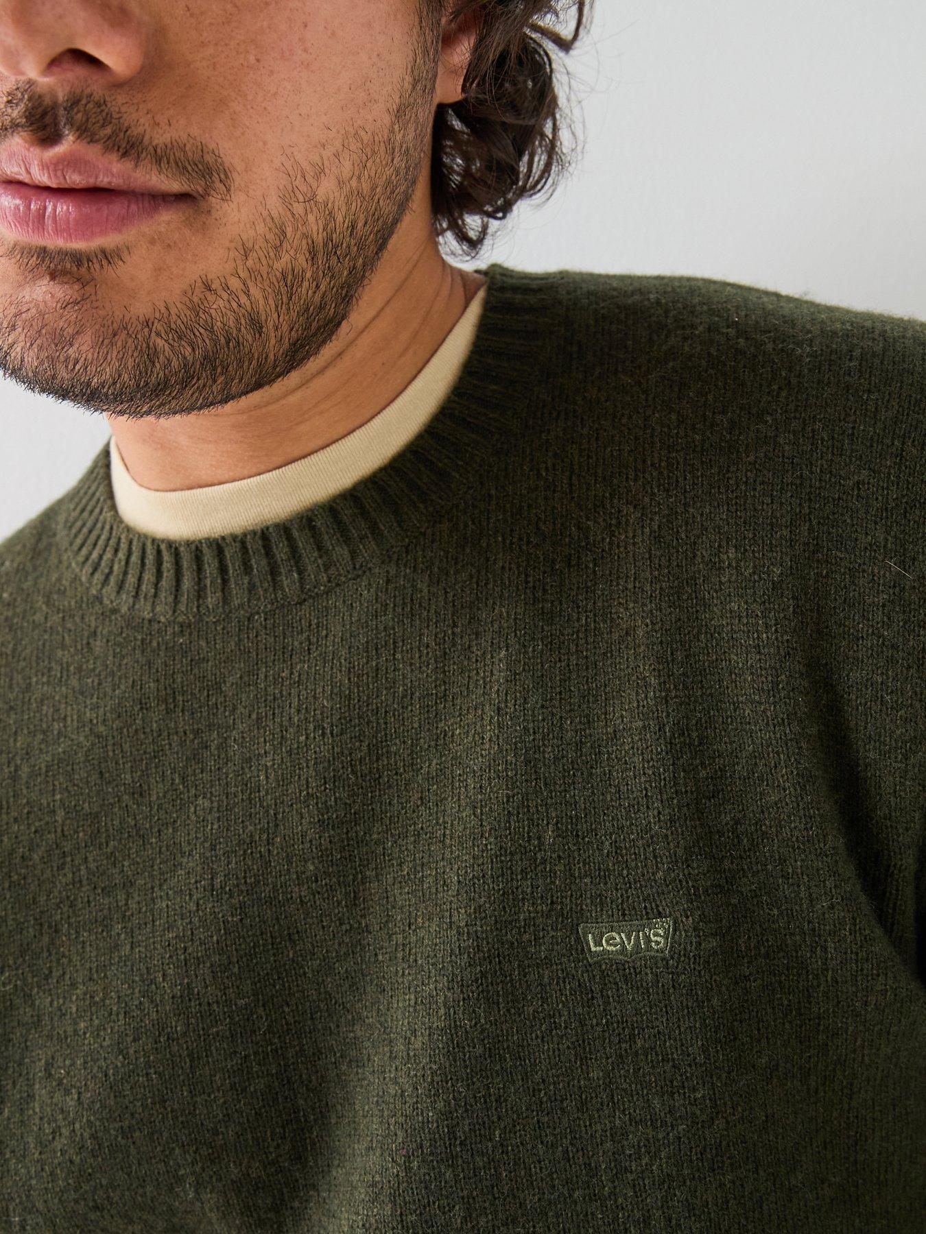 Image 6 of 6 of Levi's Mens Housemark Logo Wool Blend Jumper - Green