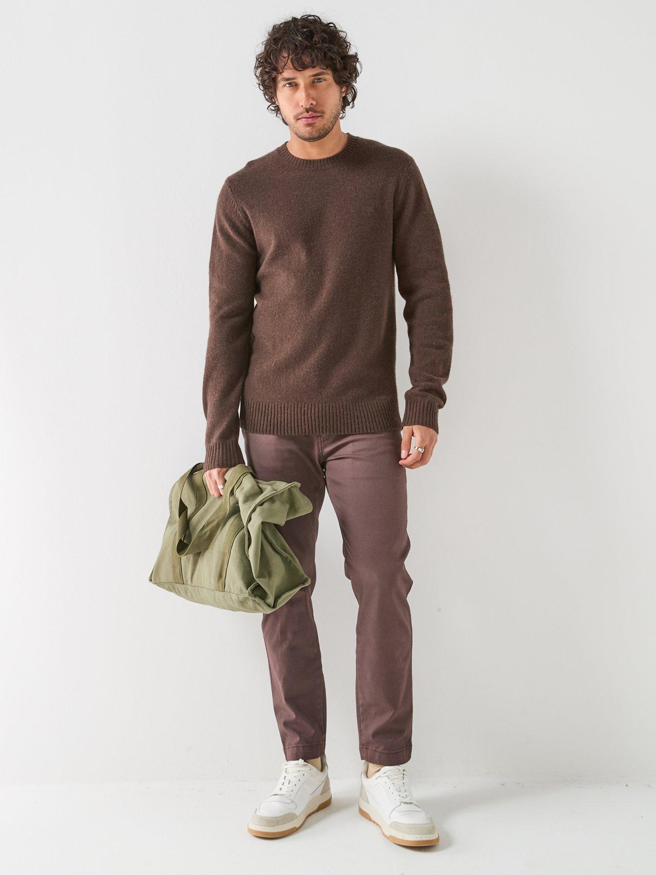 Image 3 of 5 of Levi's Mens Original Housemark Knitted Jumper - Brown