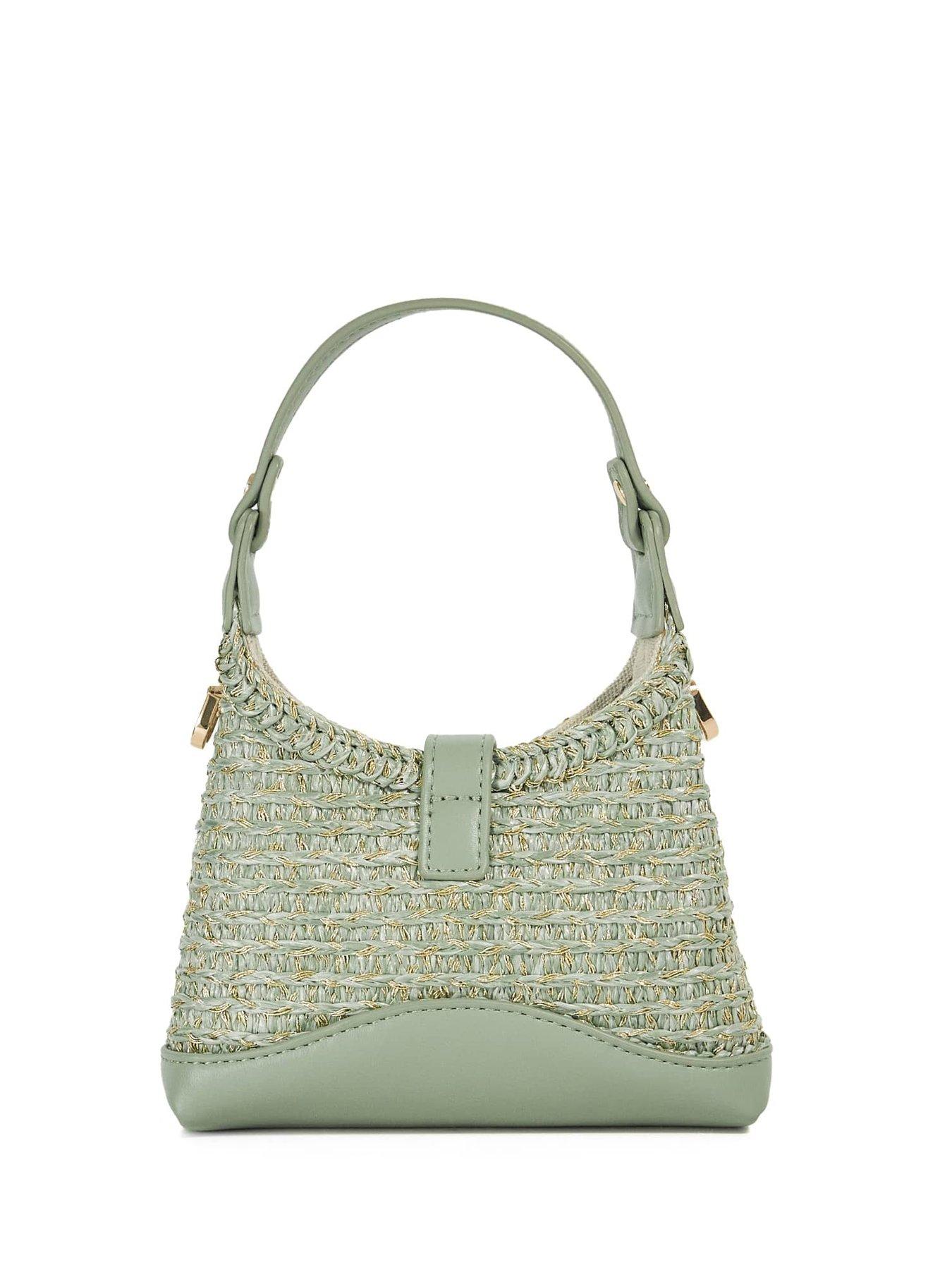 Image 3 of 5 of Dune London Supportive Turn Lock Micro Bag - Green