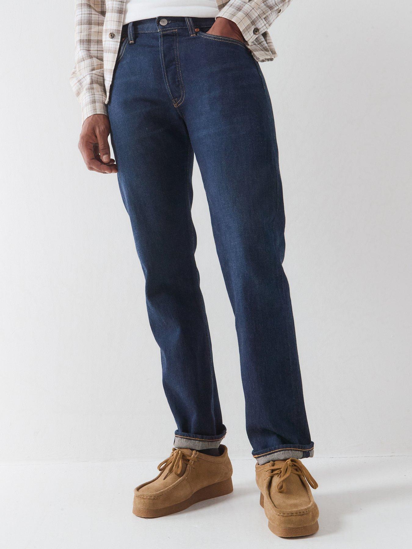 Image 1 of 6 of Levi's Men's 501 Original Straight Leg Jeans - Come Back Home Blue - Dark Blue