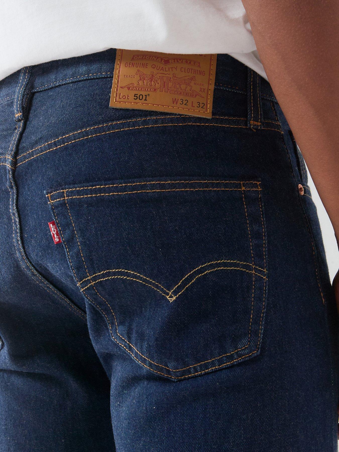 Image 4 of 6 of Levi's Men's 501 Original Straight Leg Jeans - Come Back Home Blue - Dark Blue