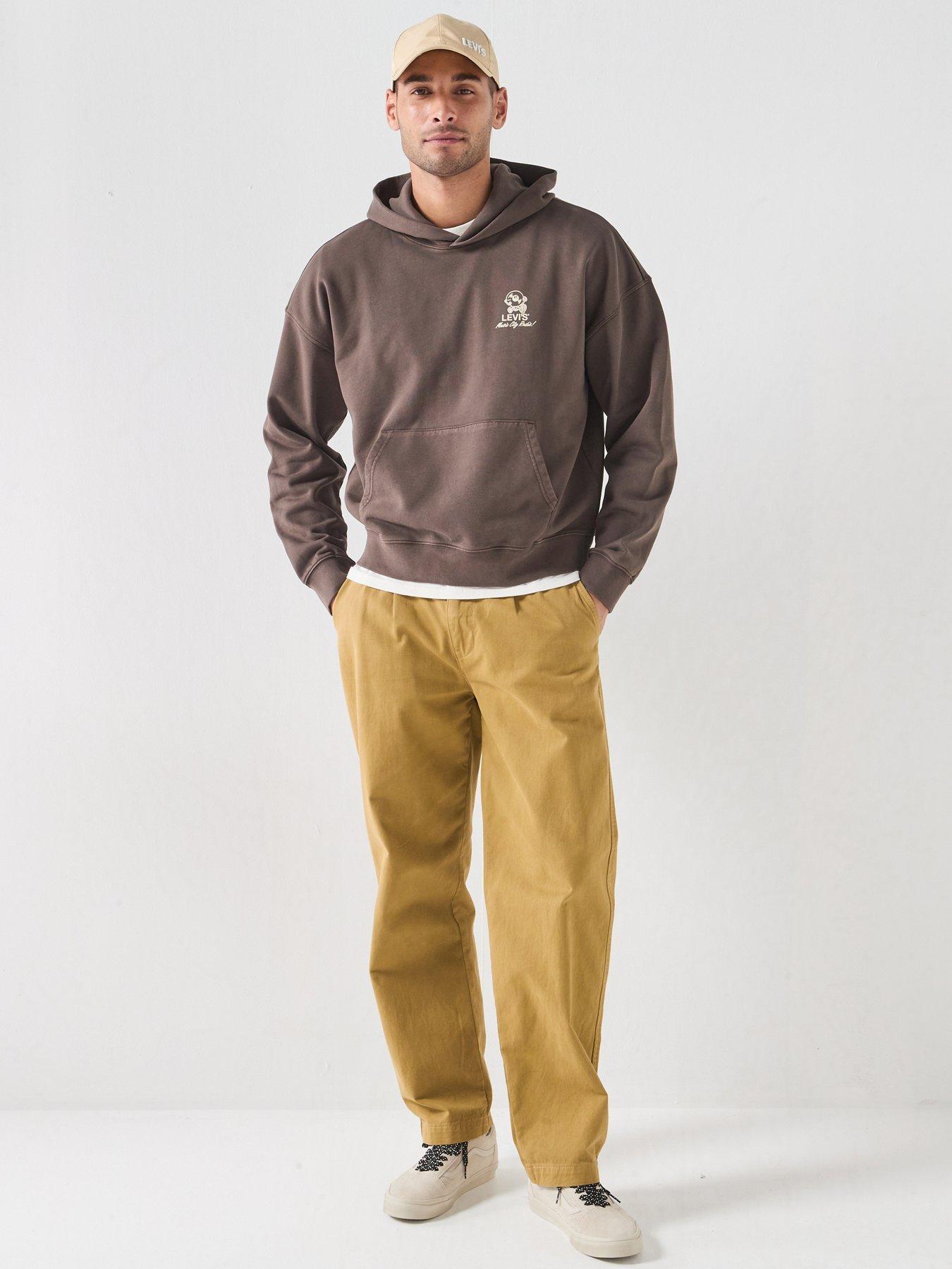 Image 3 of 6 of Levi's Men's Music City Vinyl Back Graphic Hoodie - Brown