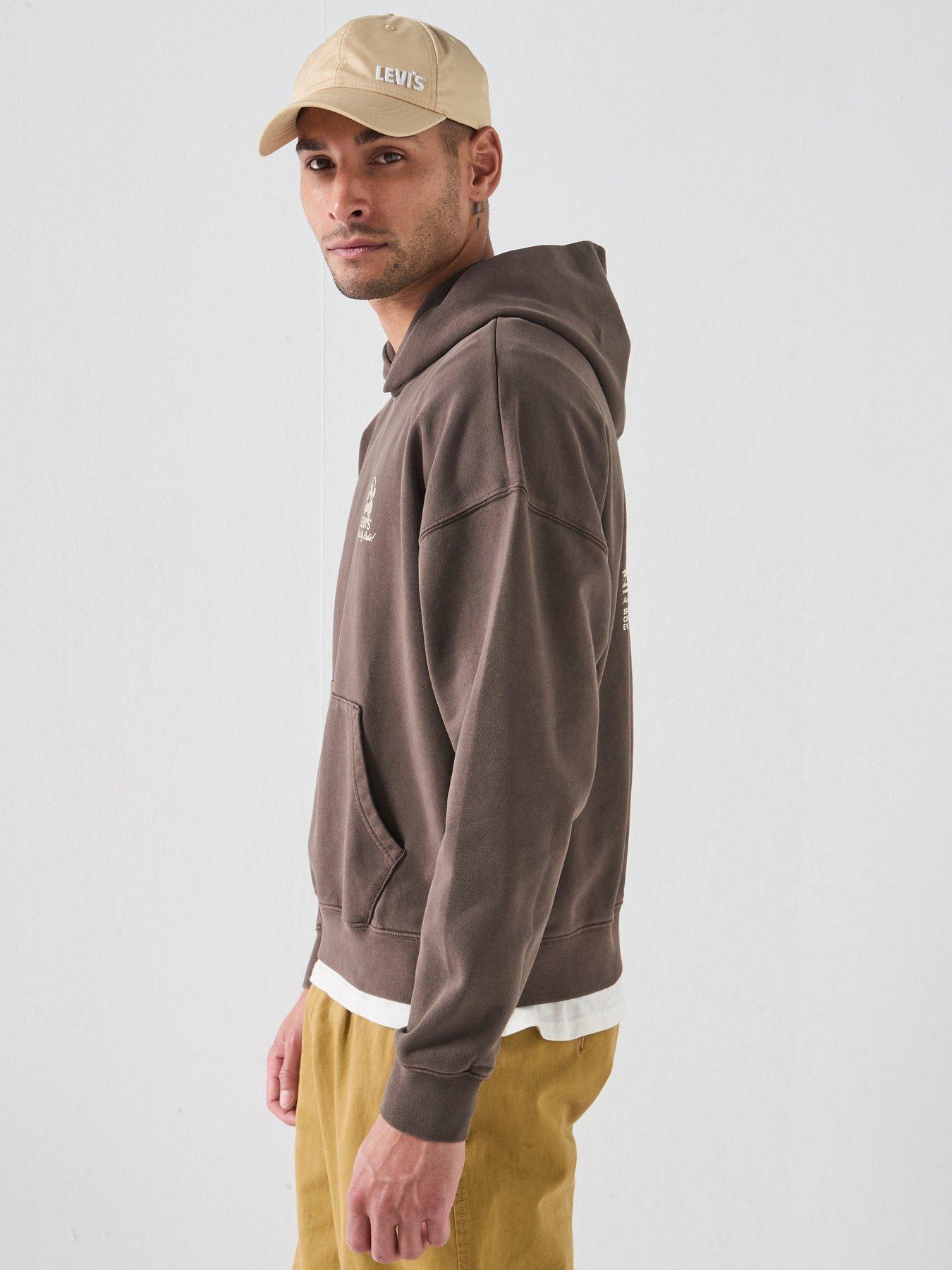 Image 4 of 6 of Levi's Men's Music City Vinyl Back Graphic Hoodie - Brown