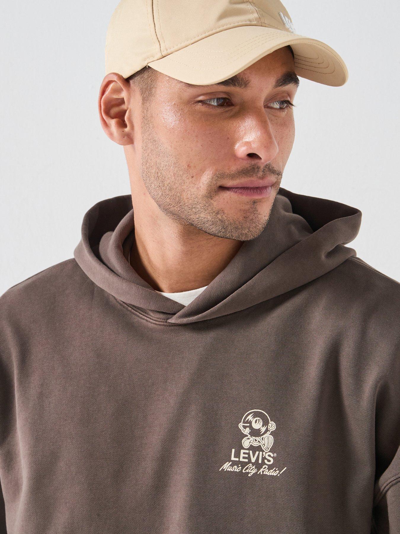 Image 5 of 6 of Levi's Men's Music City Vinyl Back Graphic Hoodie - Brown