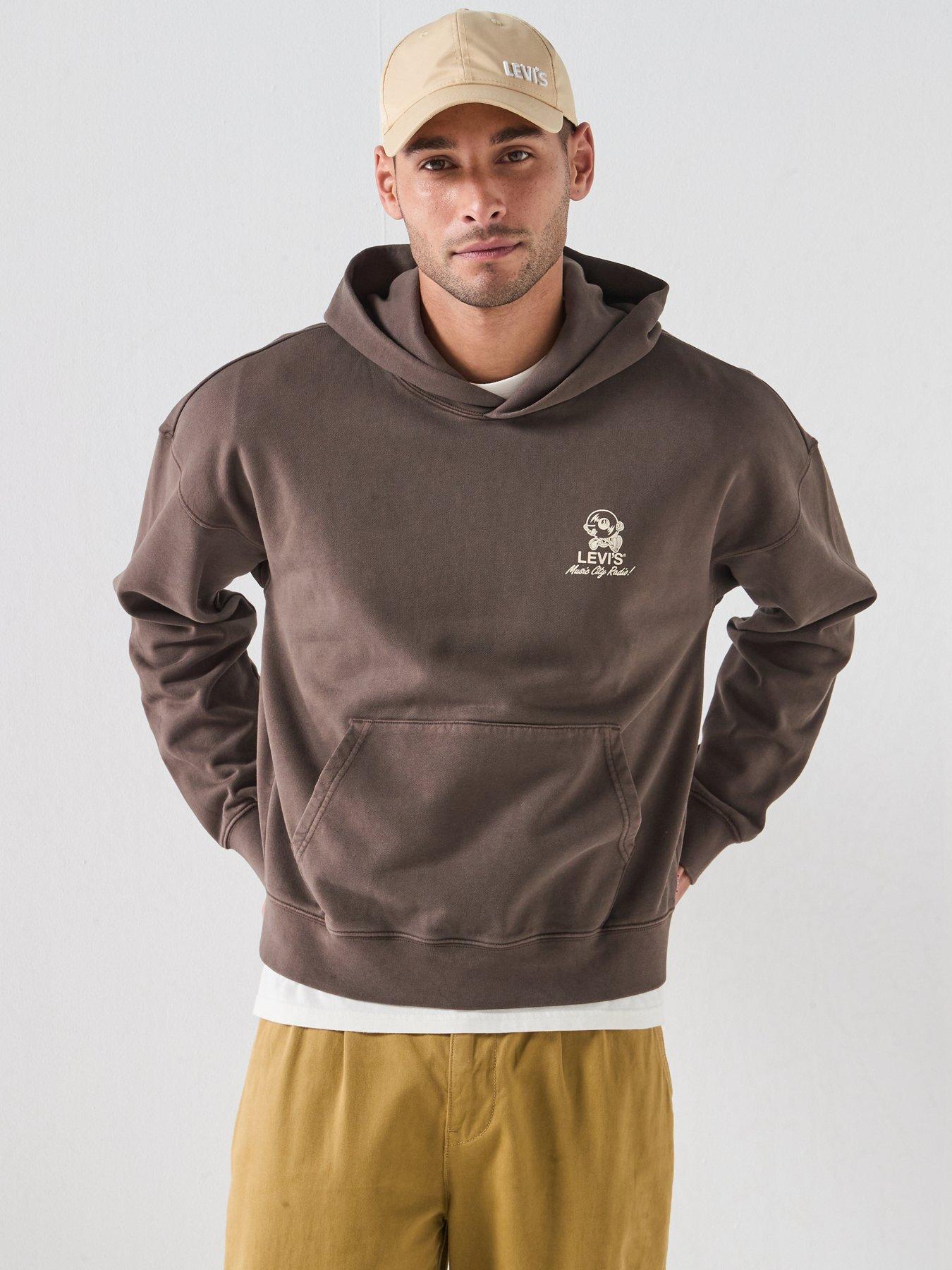 Image 6 of 6 of Levi's Men's Music City Vinyl Back Graphic Hoodie - Brown