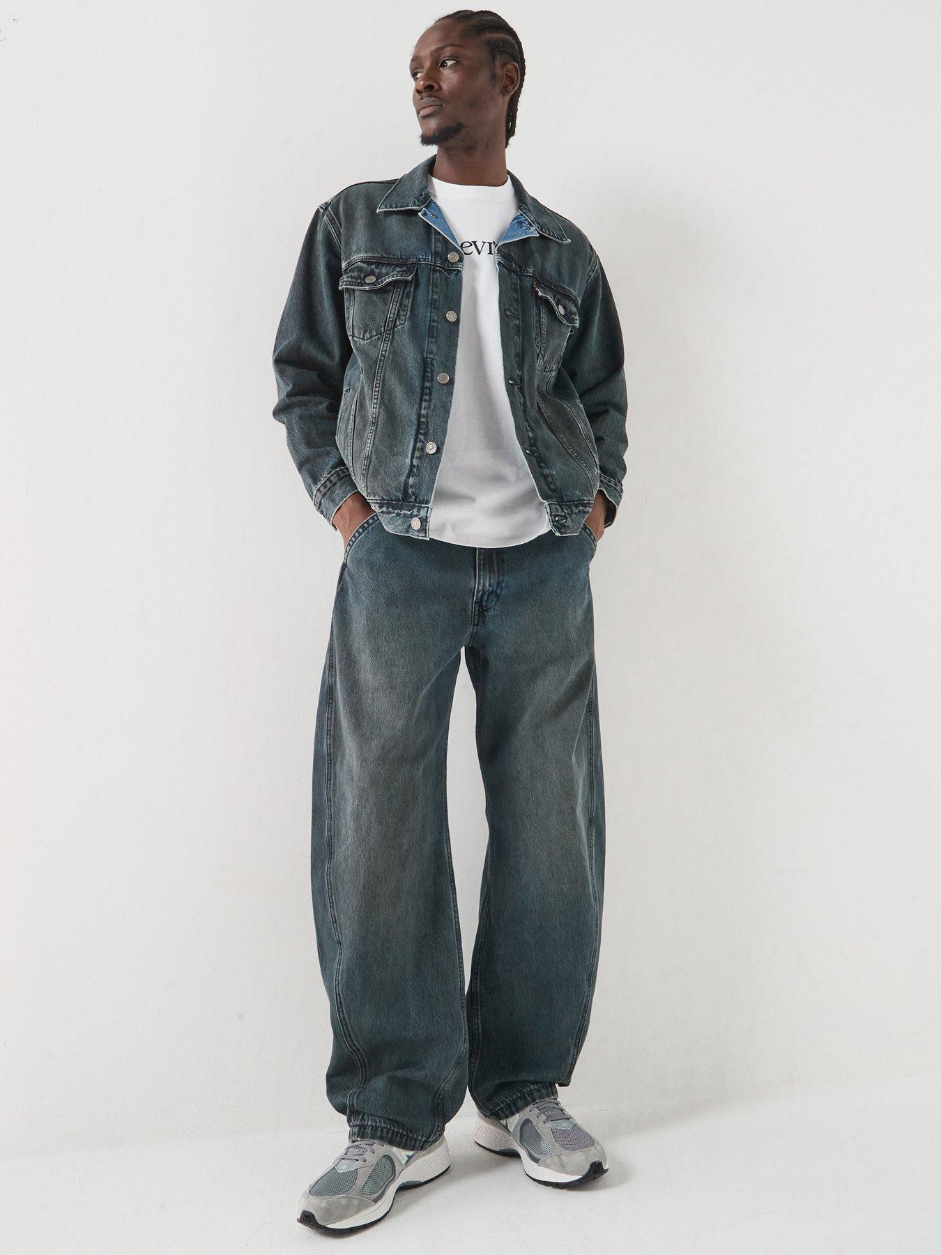 Image 1 of 6 of Levi's Levi's Baggy Barrel Fit Jeans - Setting The Pace - Dark Blue