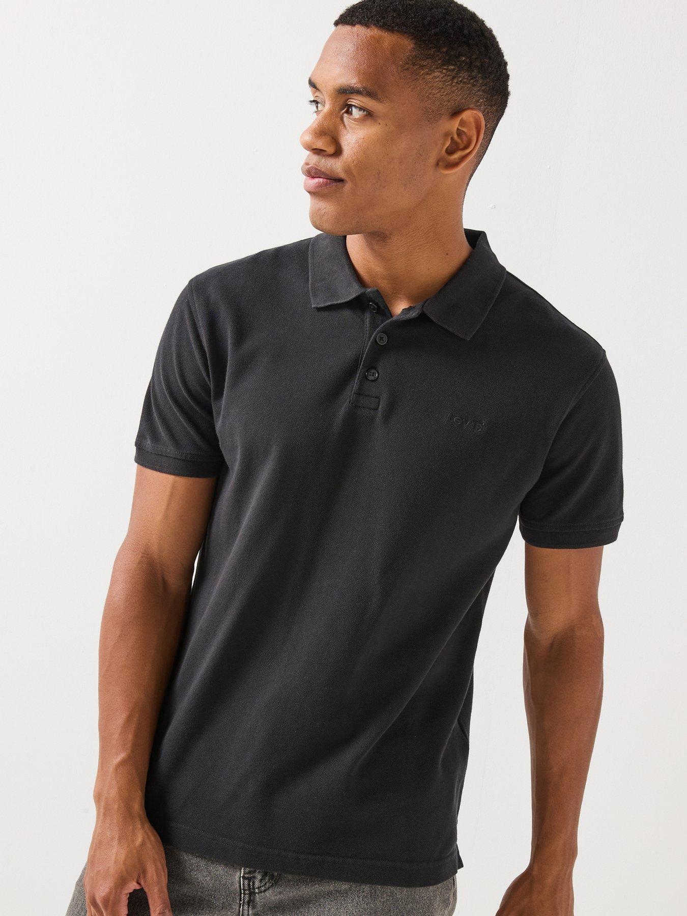 Levi's Housemark Pique Short Sleeve Polo Shirt - Black