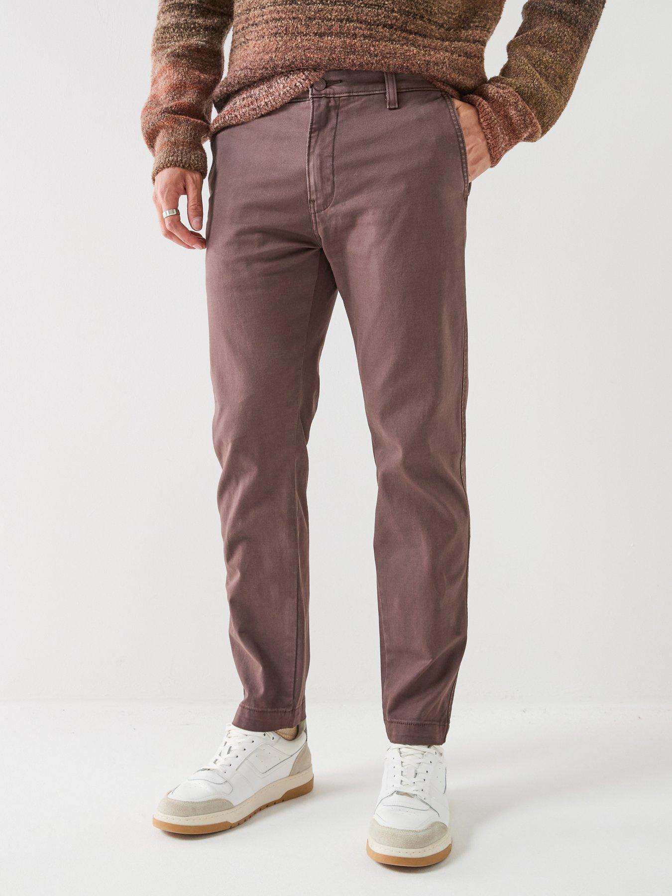 Image 1 of 6 of Levi's Mens Standard Tapered Fit Stretch Chino Trousers - Red