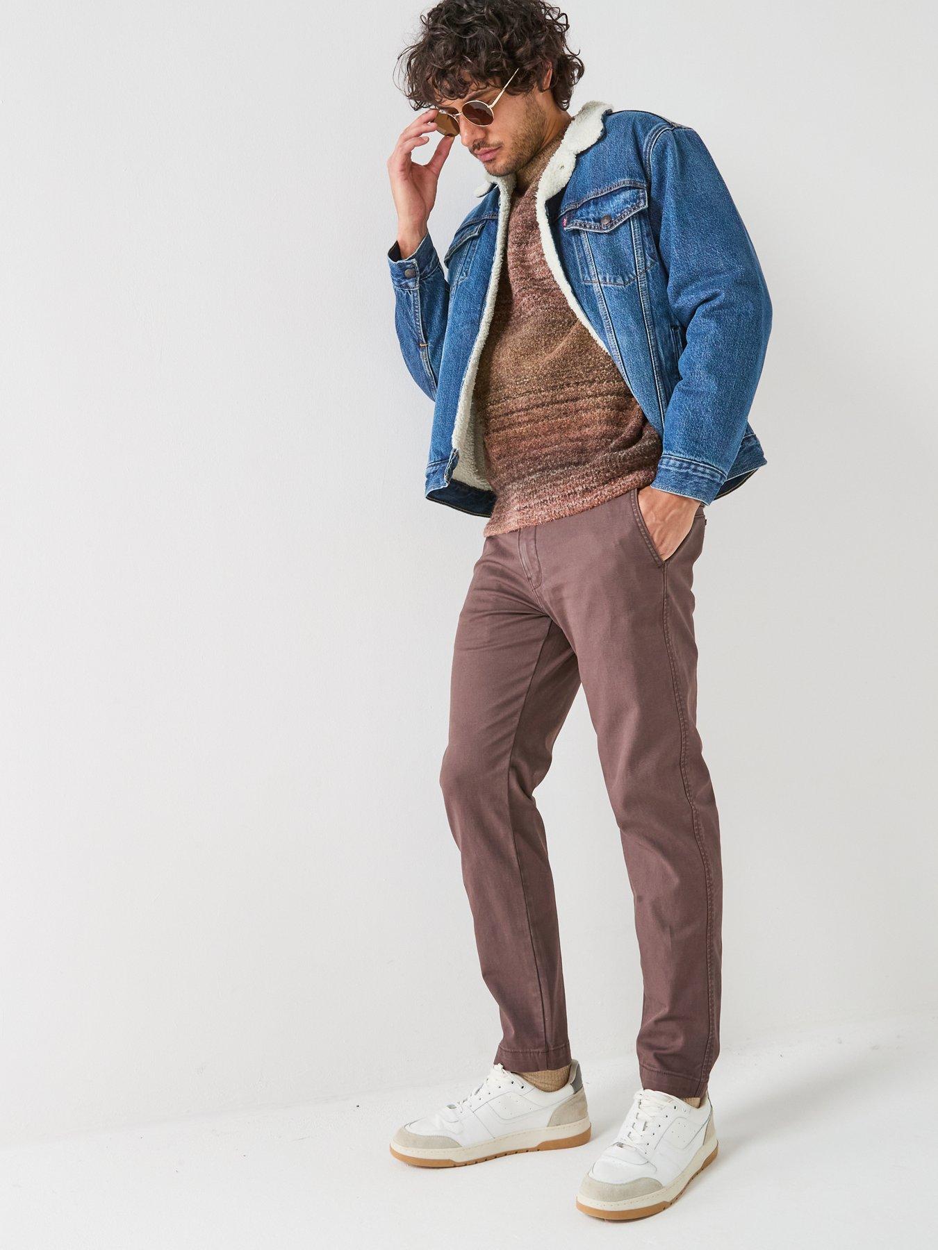 Image 6 of 6 of Levi's Mens Standard Tapered Fit Stretch Chino Trousers - Red