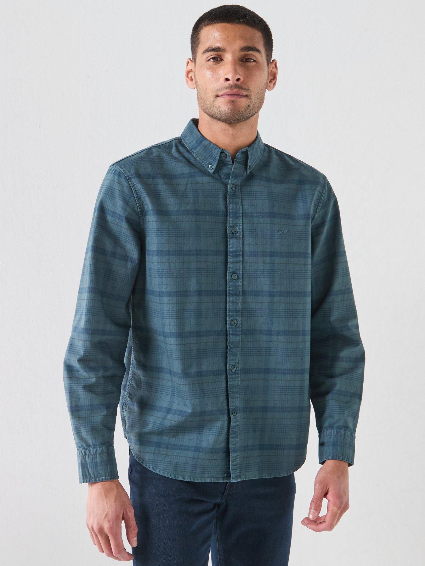 Levi's Levi's Authentic Button Down Check Long Sleeve Shirt - Dark Blue